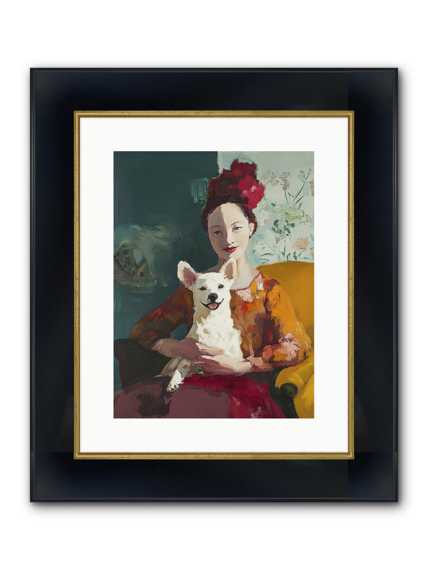Love's Perfect Frame Framed Print - Wide Black w/Gold 12x16