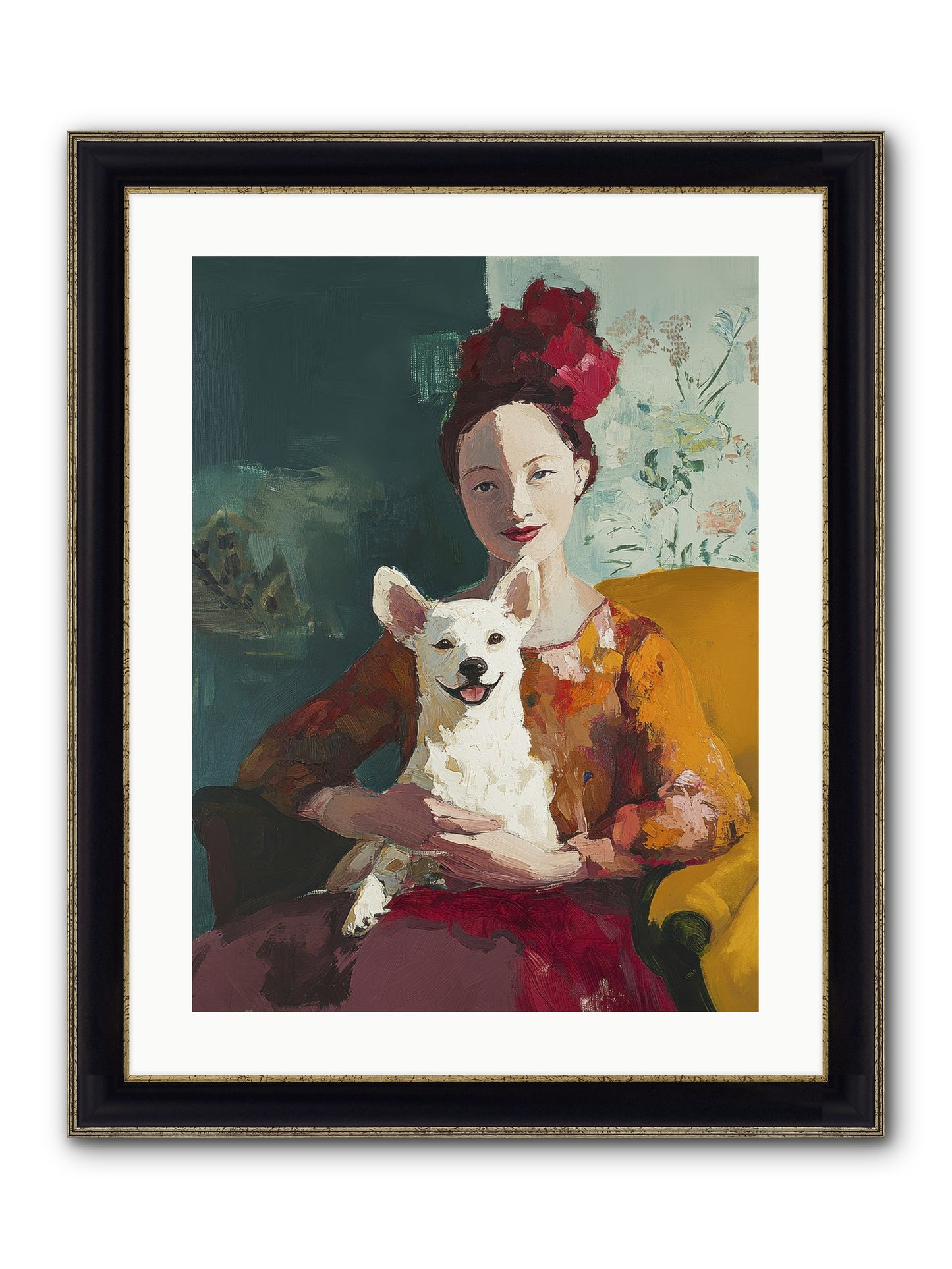 Love's Perfect Frame Framed Print - Black & Gold 18x24