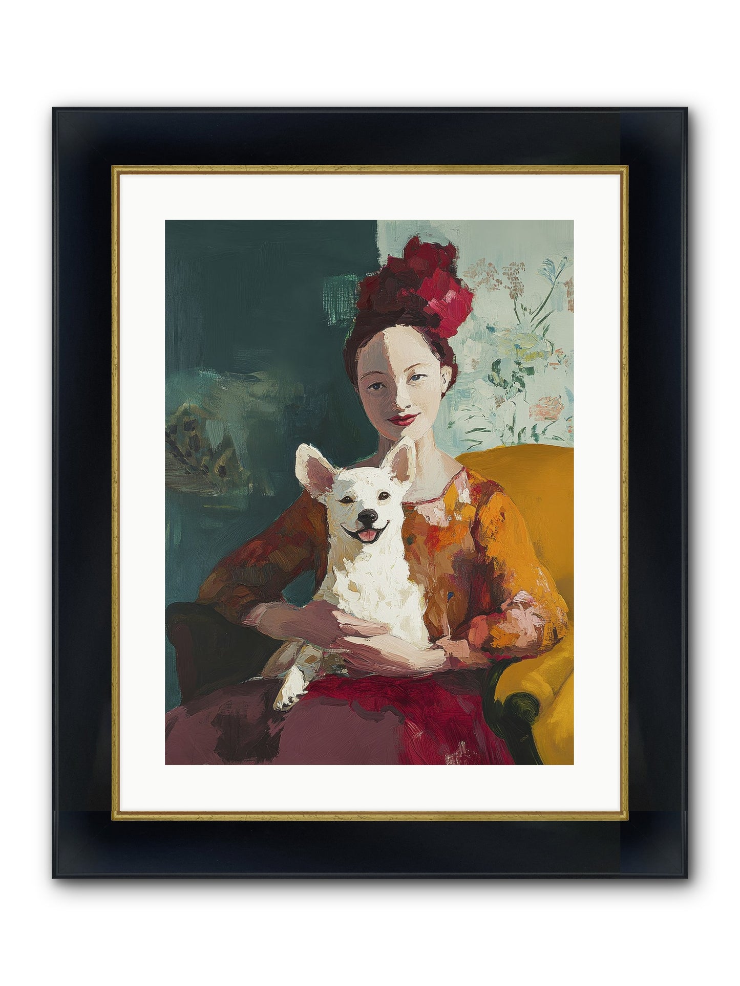 Love's Perfect Frame Framed Print - Wide Black w/Gold 18x24