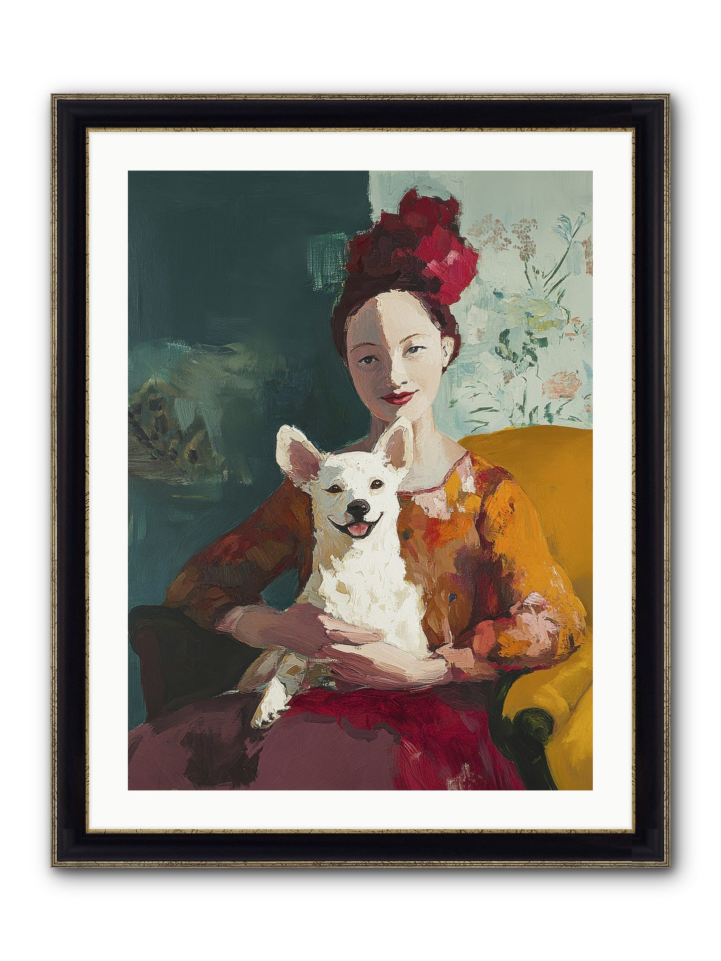 Love's Perfect Frame Framed Print - Black & Gold 24x32