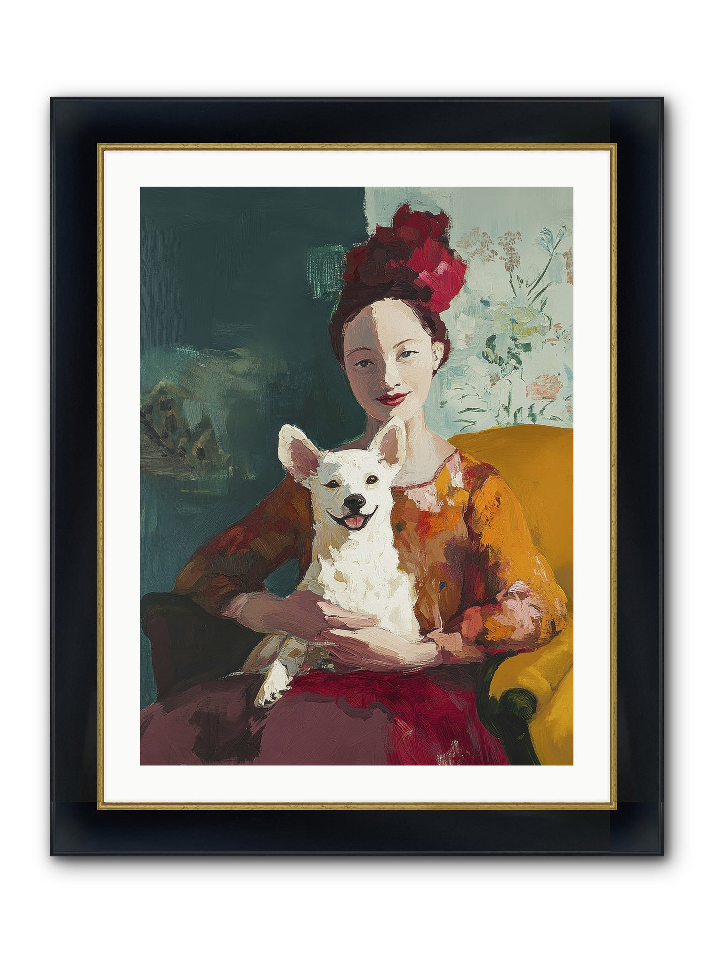 Love's Perfect Frame Framed Print - Wide Black w/Gold 24x32