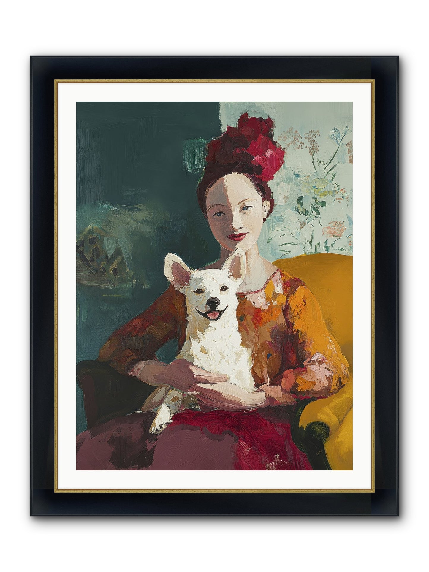 Love's Perfect Frame Framed Print - Wide Black w/Gold 30x40