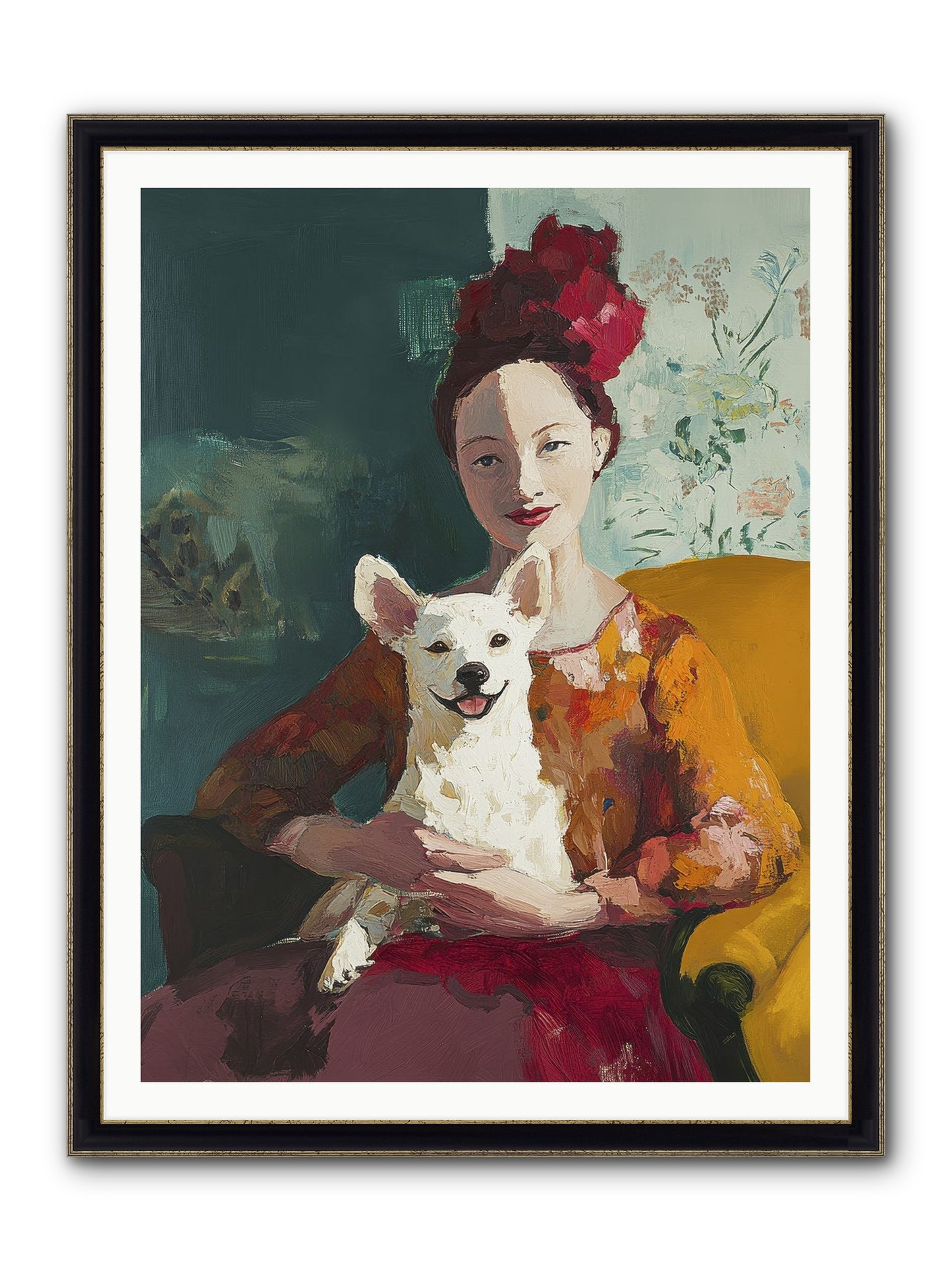 Love's Perfect Frame Framed Print - Black & Gold 36x48