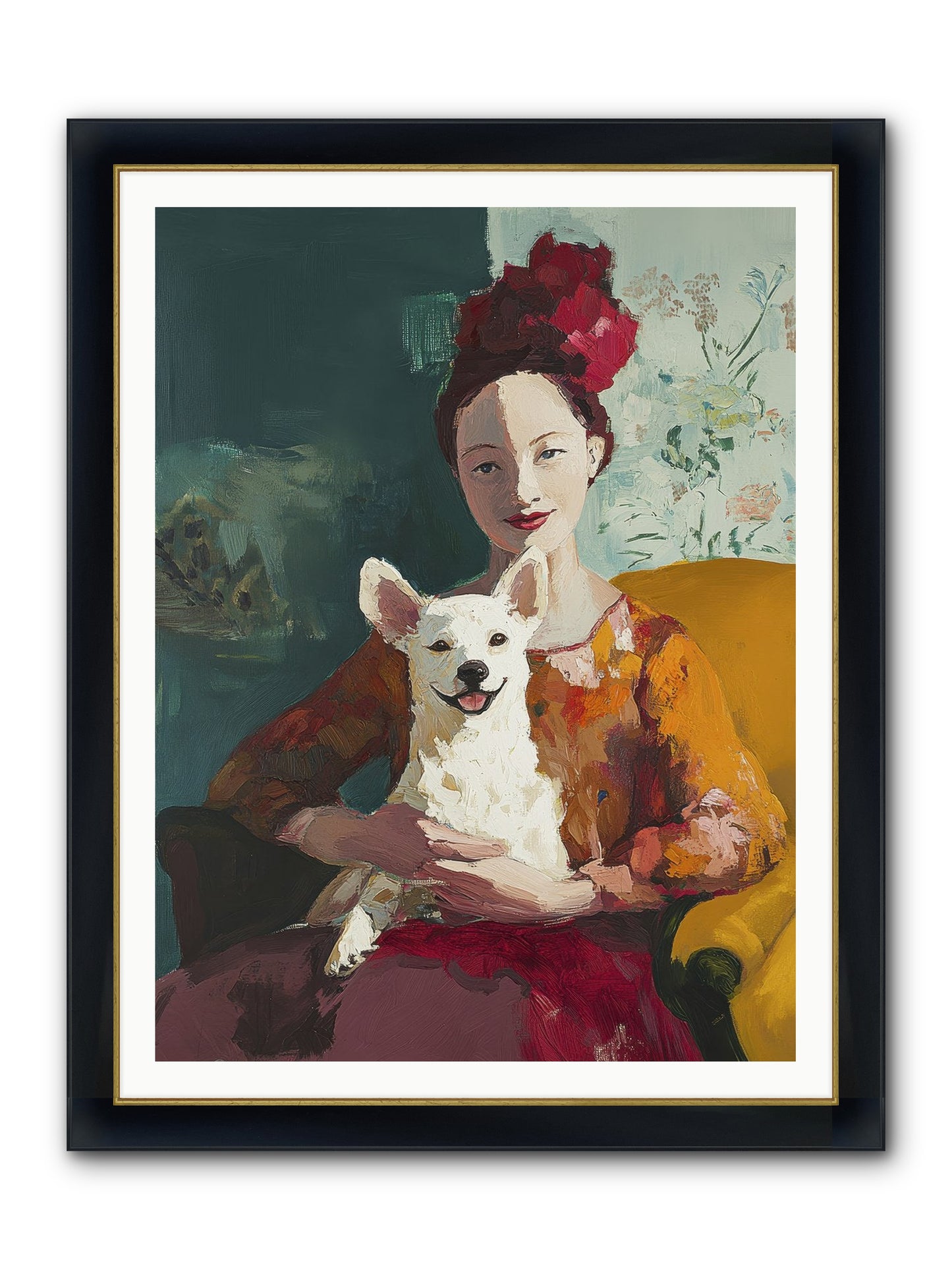 Love's Perfect Frame Framed Print - Wide Black w/Gold 36x48