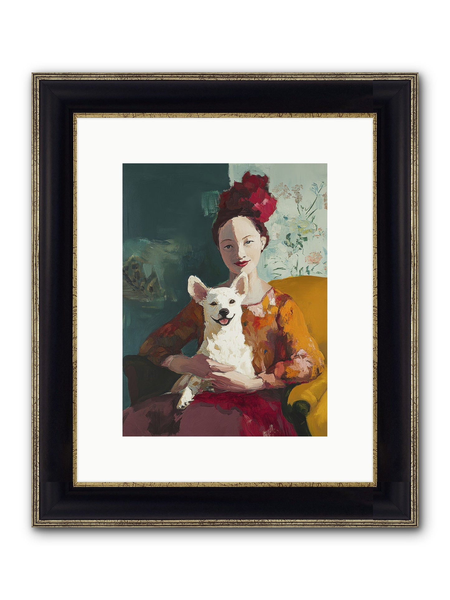 Love's Perfect Frame Framed Print - Black & Gold 9x12