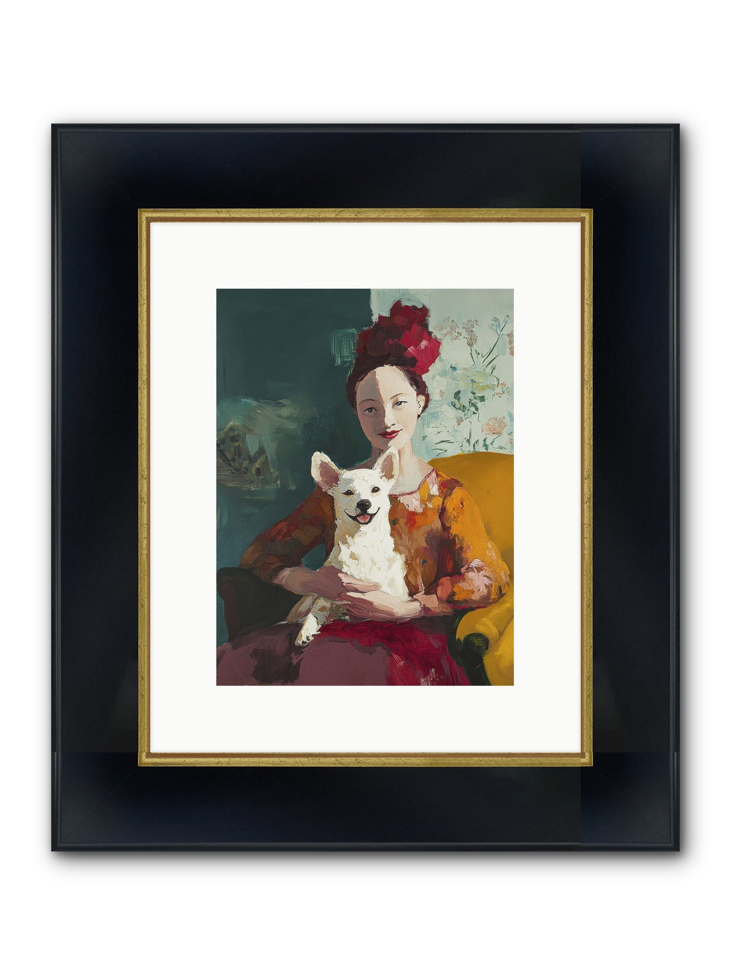 Love's Perfect Frame Framed Print - Wide Black w/Gold 9x12