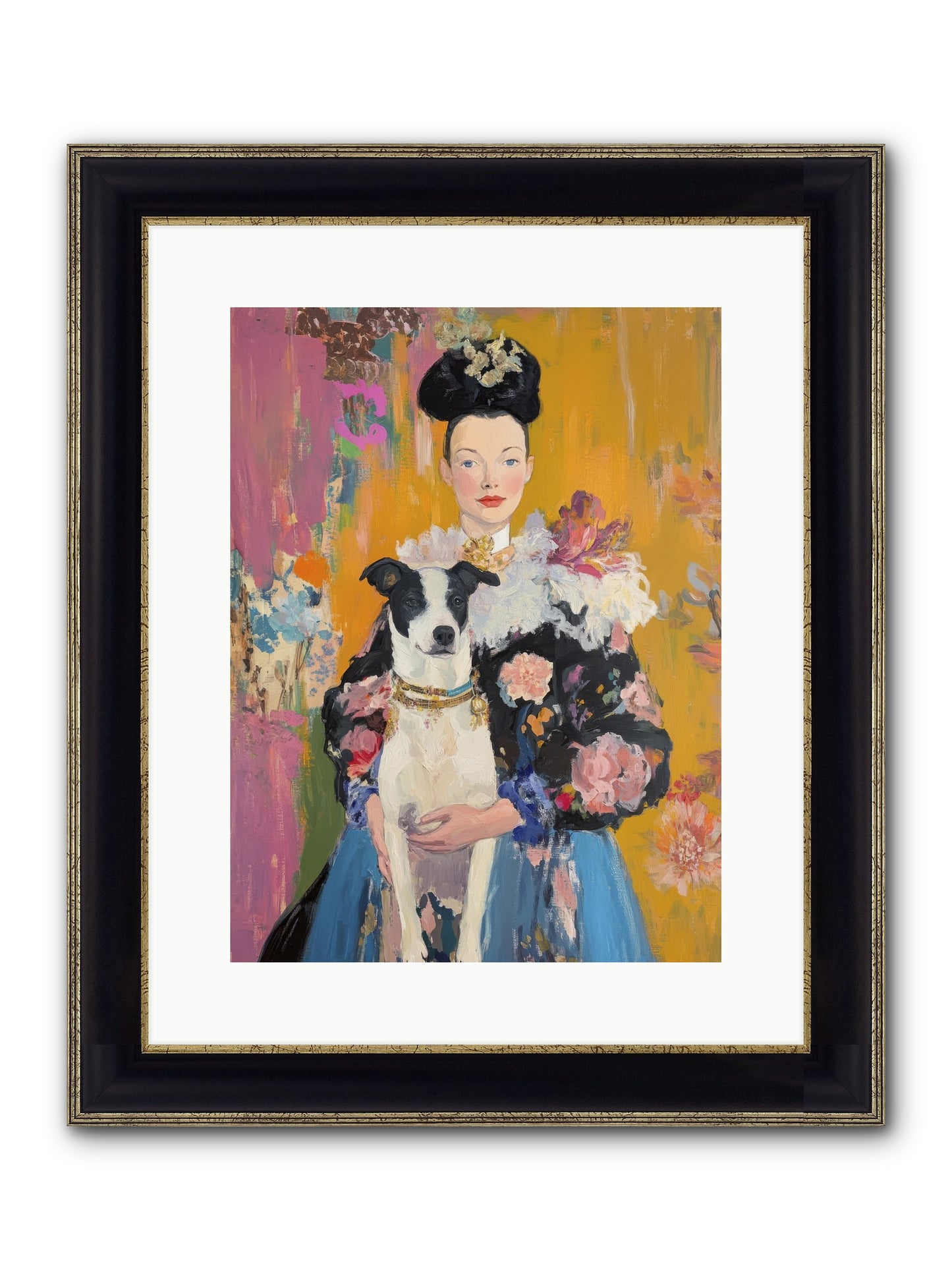 Love's Sweet Magic Framed Print - Black & Gold 12x16