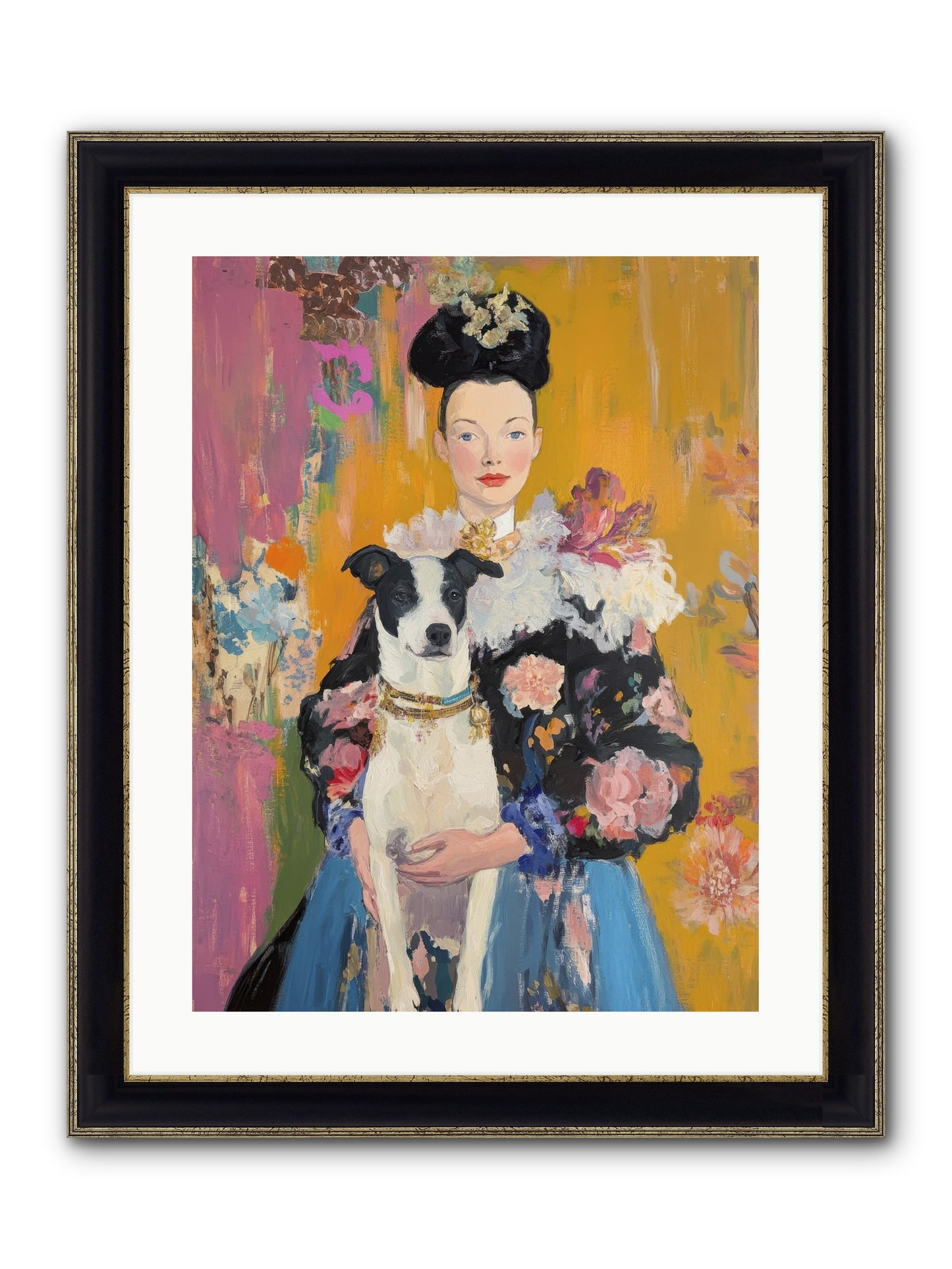 Love's Sweet Magic Framed Print - Black & Gold 18x24