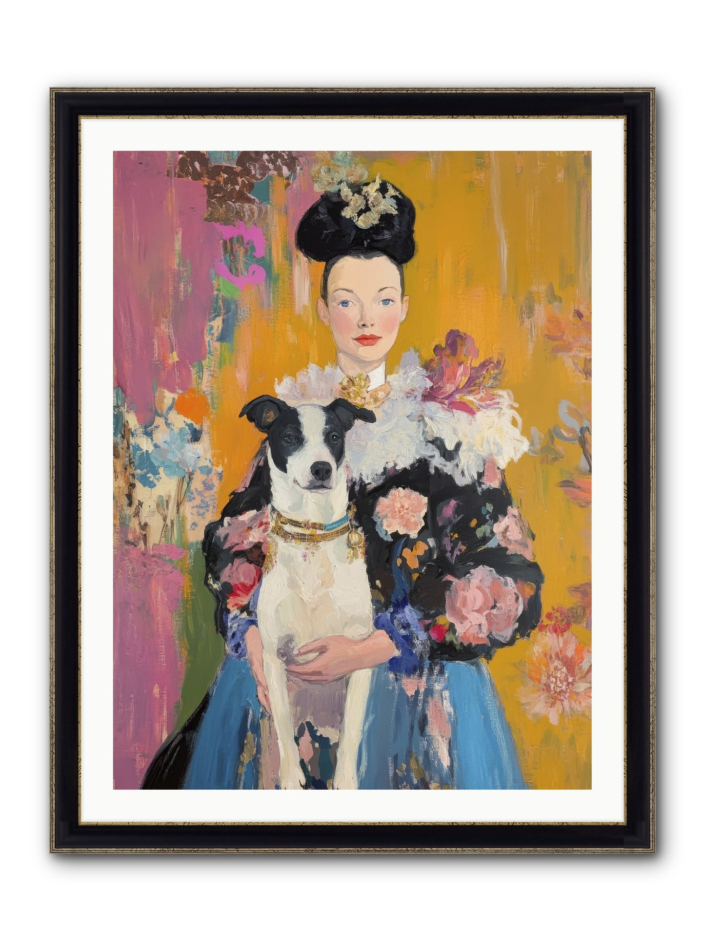 Love's Sweet Magic Framed Print - Black & Gold 30x40