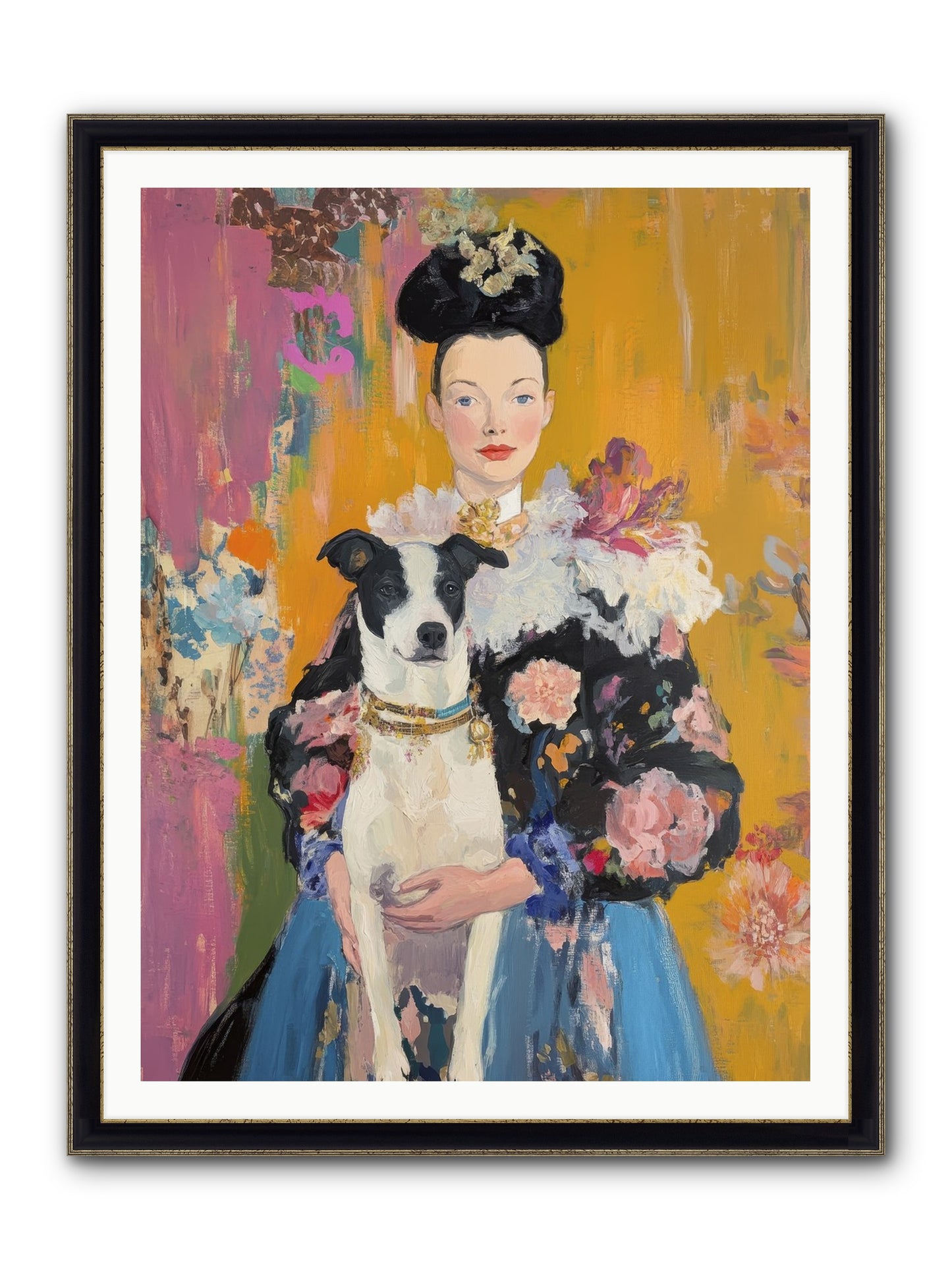 Love's Sweet Magic Framed Print - Black & Gold 36x48