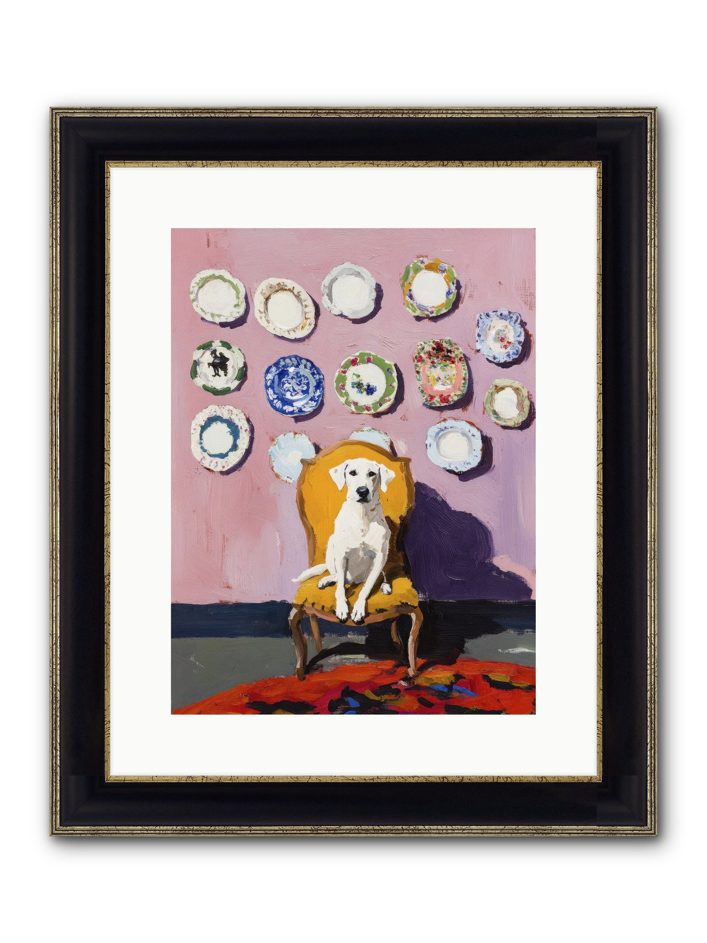 Love Sits Pretty Framed Print - Black & Gold 12x16