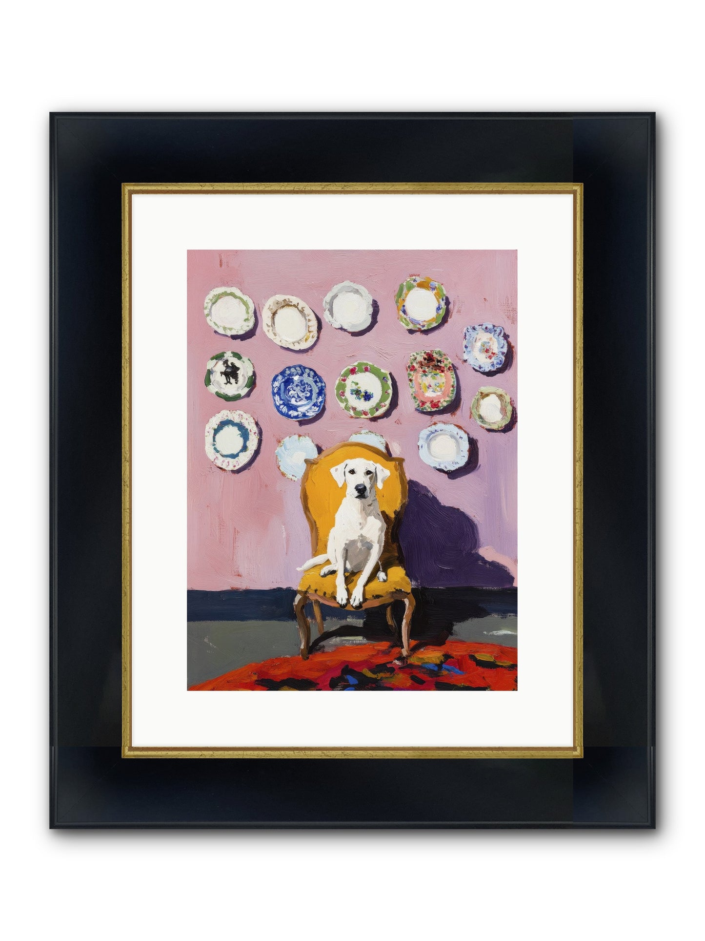 Love Sits Pretty Framed Print - Wide Black w/Gold 12x16