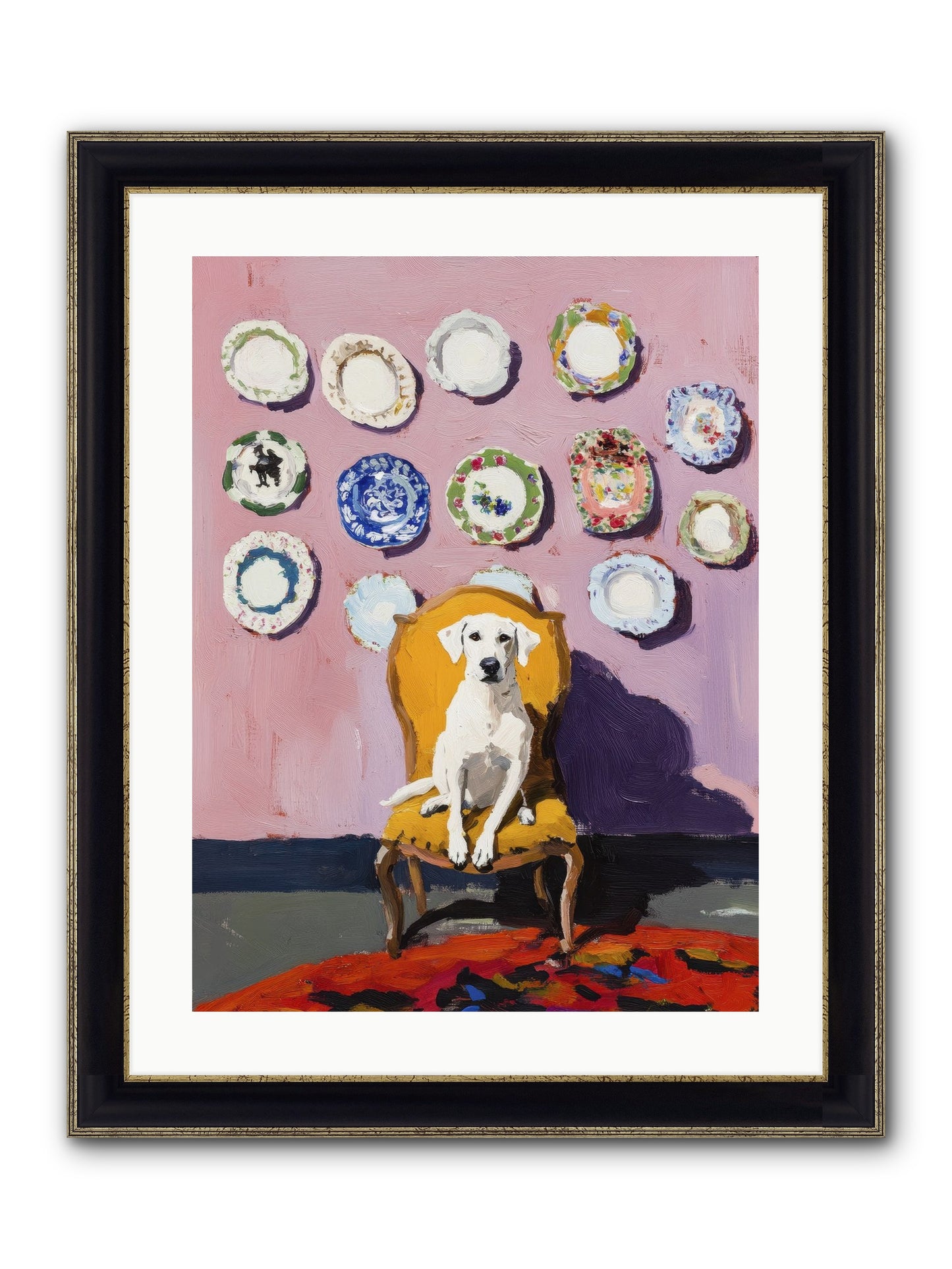 Love Sits Pretty Framed Print - Black & Gold 18x24