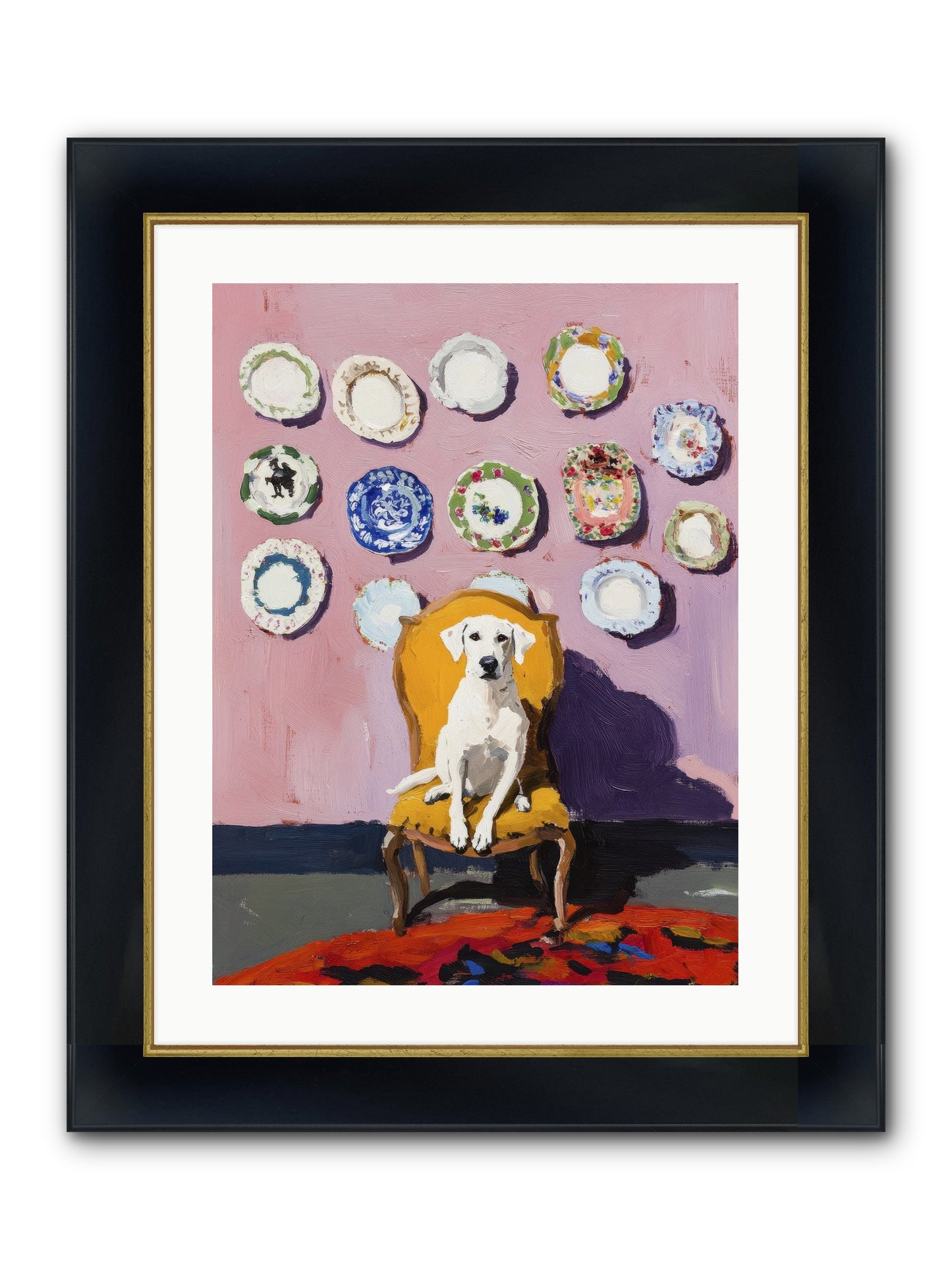 Love Sits Pretty Framed Print - Wide Black w/Gold 18x24
