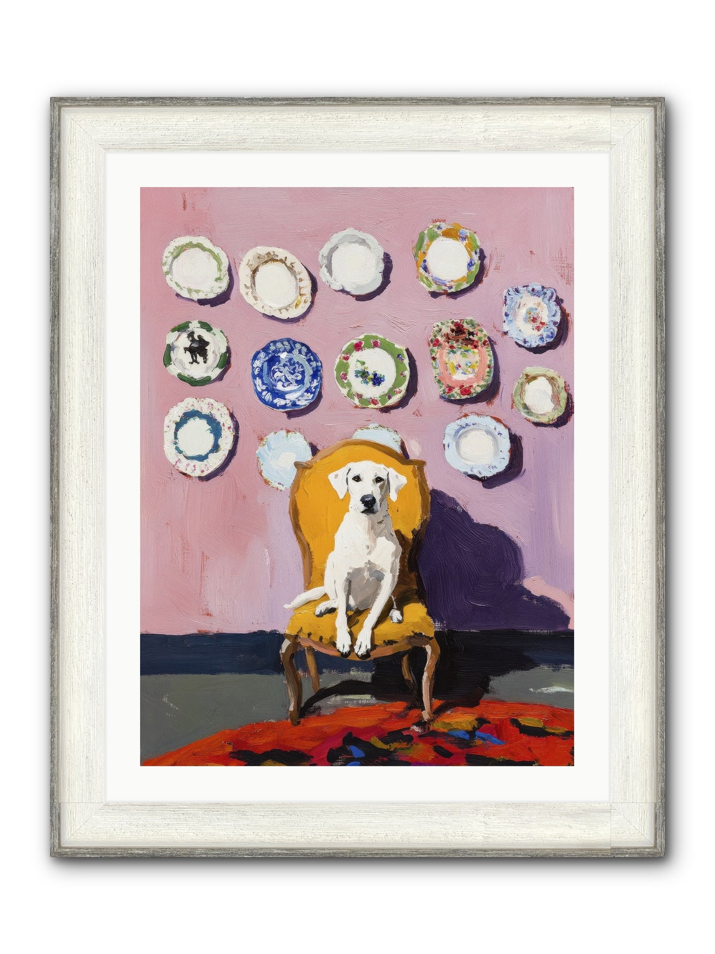 Love Sits Pretty Framed Print - Driftwood White 24x32
