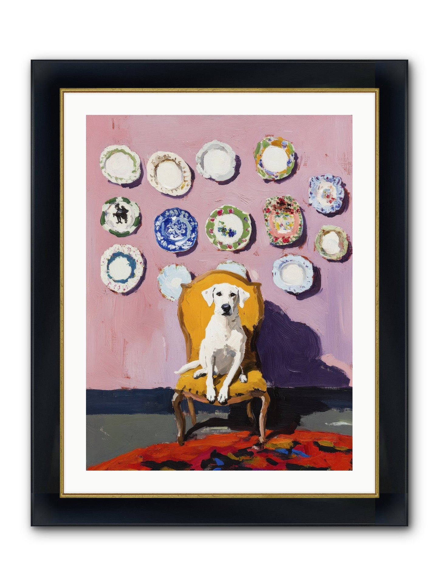Love Sits Pretty Framed Print - Wide Black w/Gold 24x32