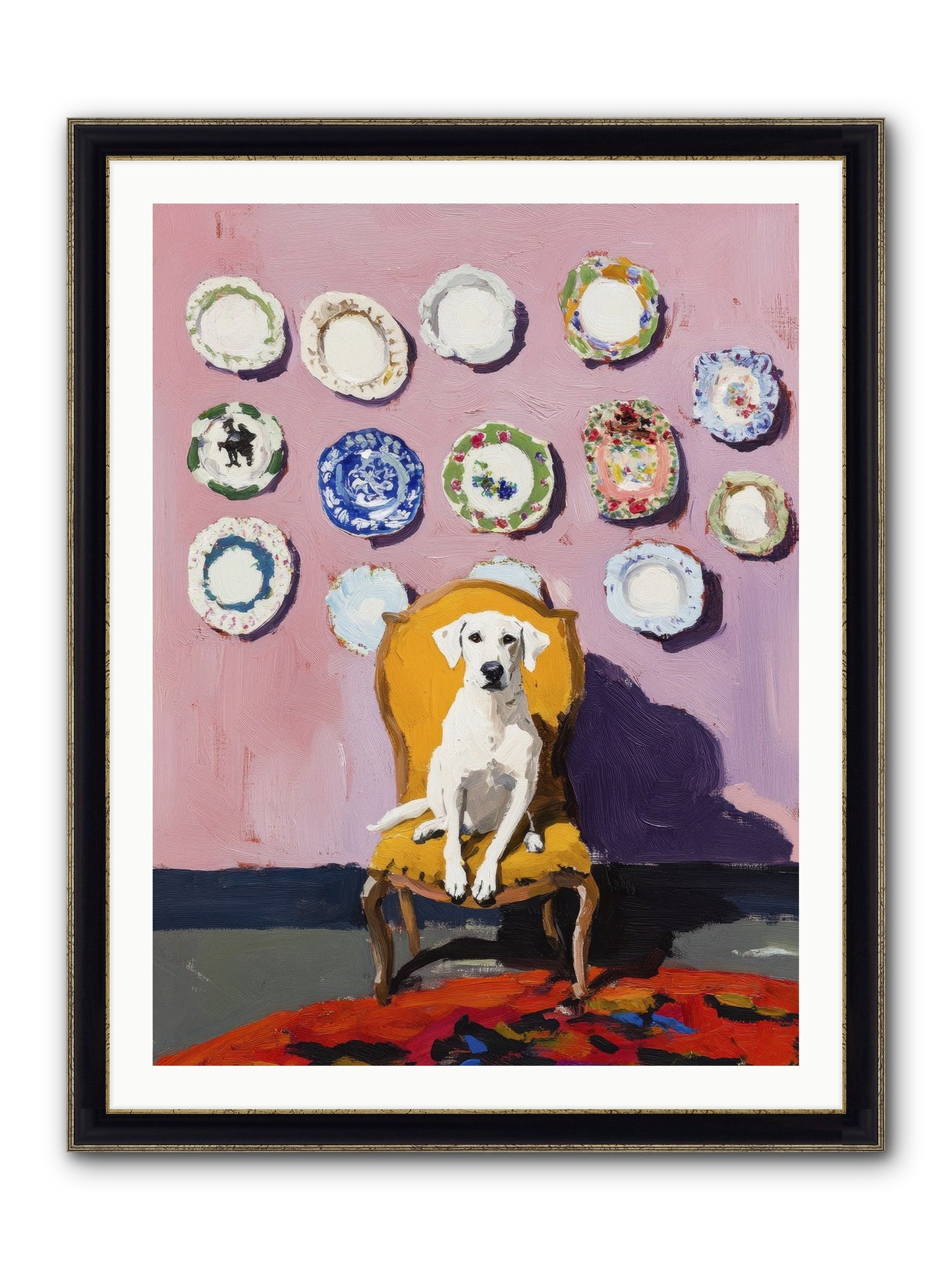 Love Sits Pretty Framed Print - Black & Gold 30x40