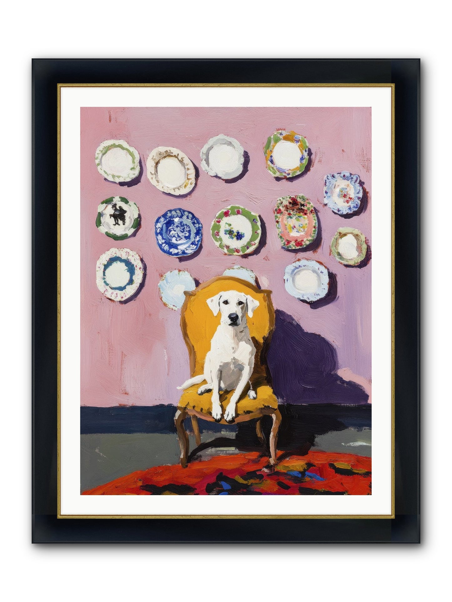 Love Sits Pretty Framed Print - Wide Black w/Gold 30x40