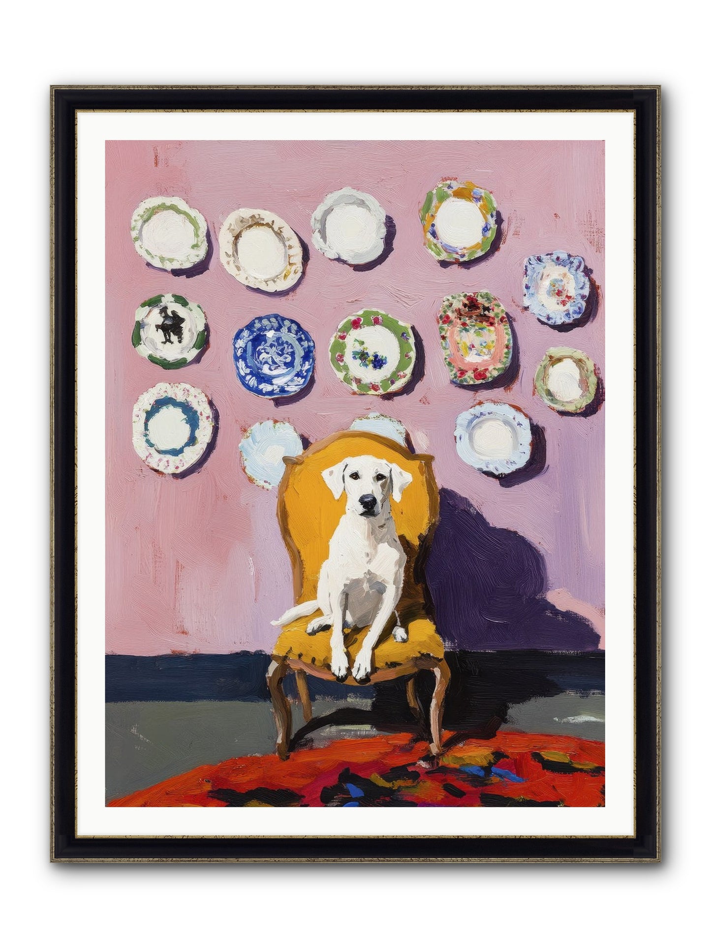 Love Sits Pretty Framed Print - Black & Gold 36x48