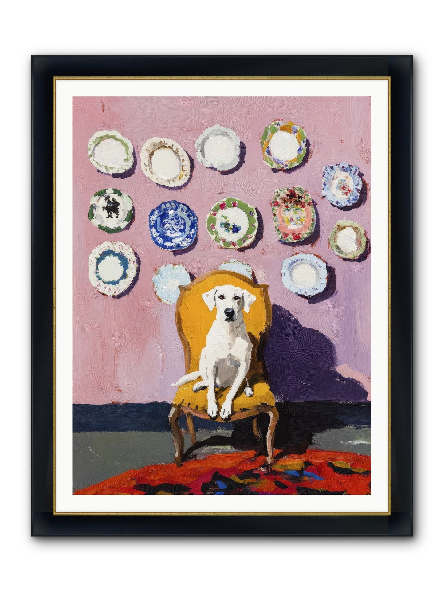 Love Sits Pretty Framed Print - Wide Black w/Gold 36x48