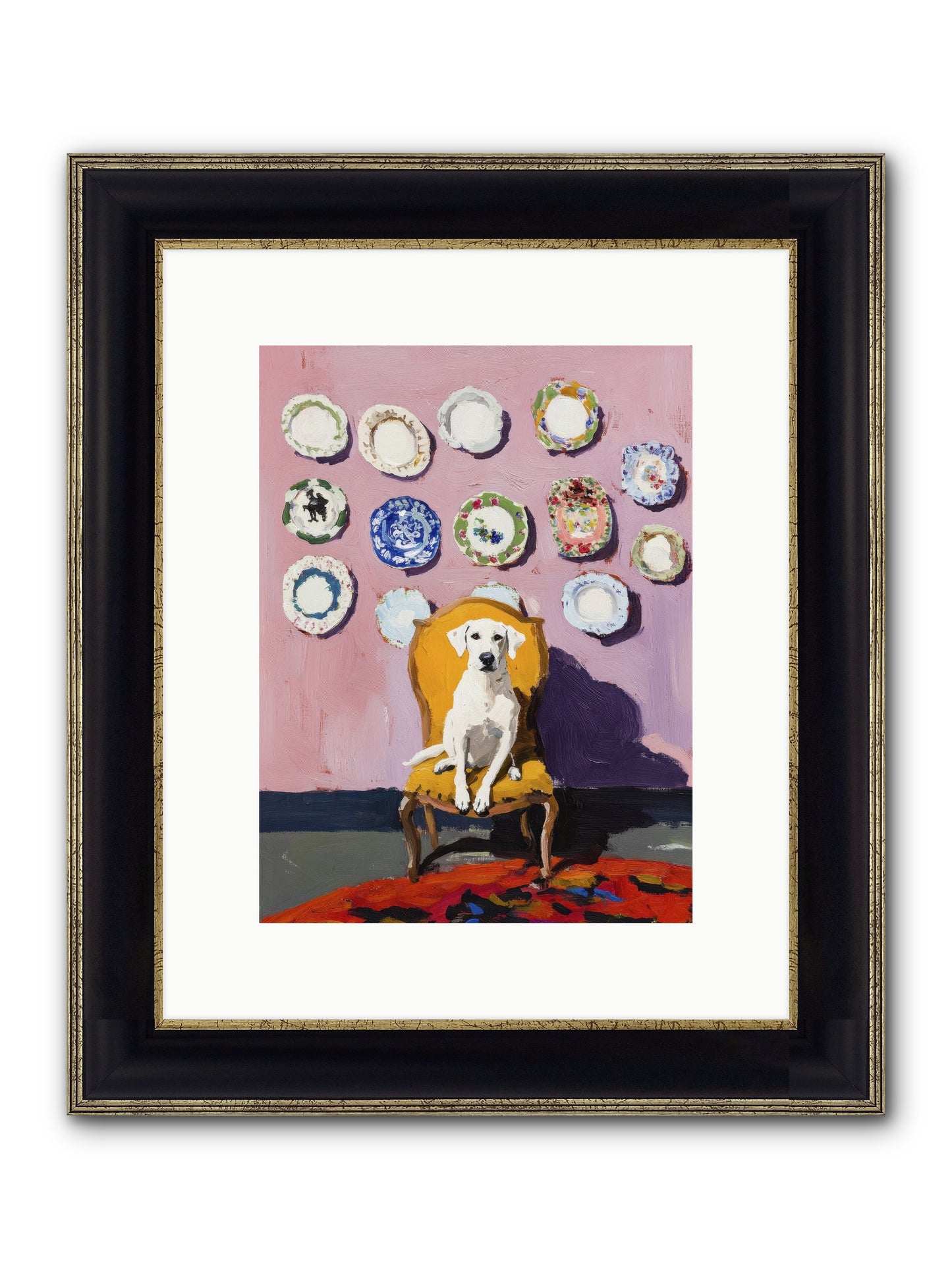 Love Sits Pretty Framed Print - Black & Gold 9x12
