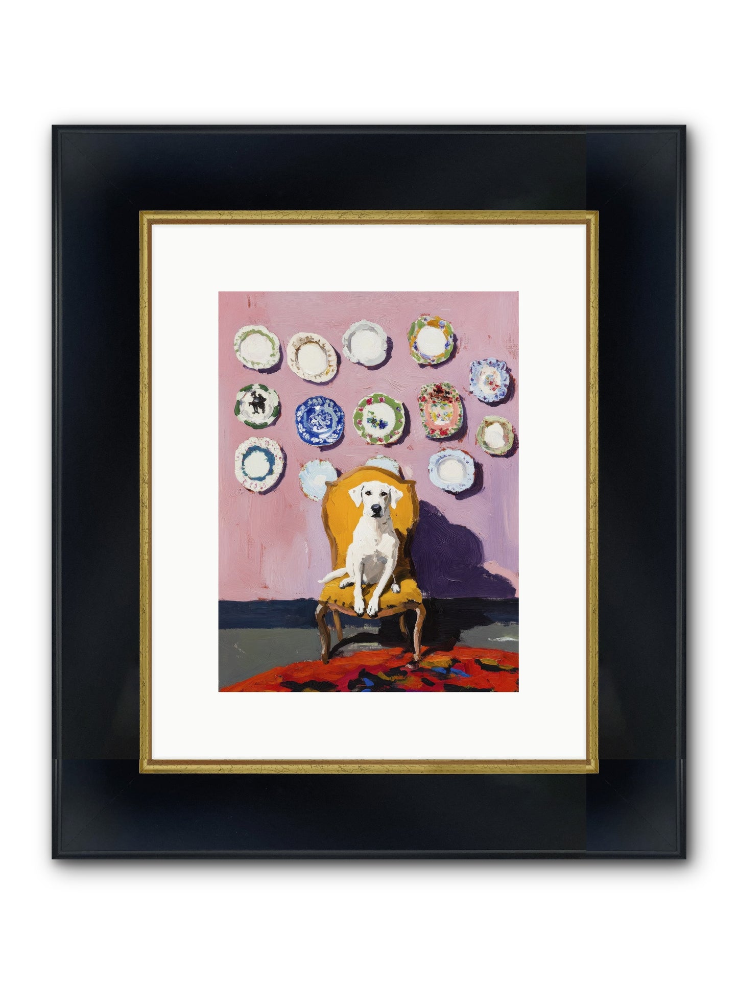 Love Sits Pretty Framed Print - Wide Black w/Gold 9x12