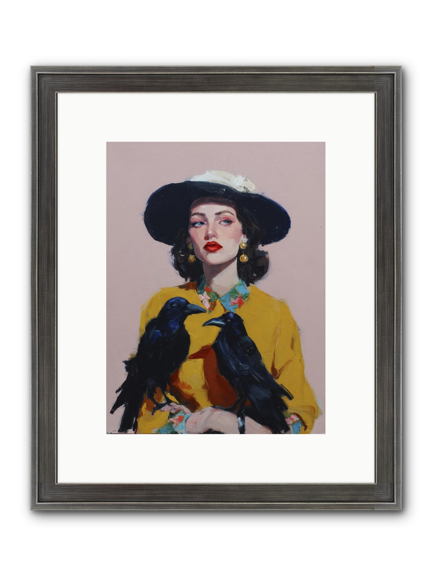 Loyalty Came In Black Feathers Framed Print - Slimwoods Black/Silver 9x12