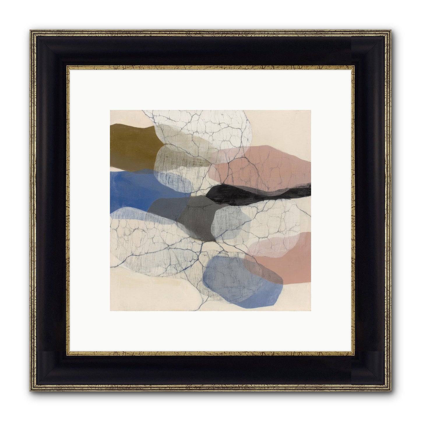 Lucent Framed Print - Black & Gold 10x10