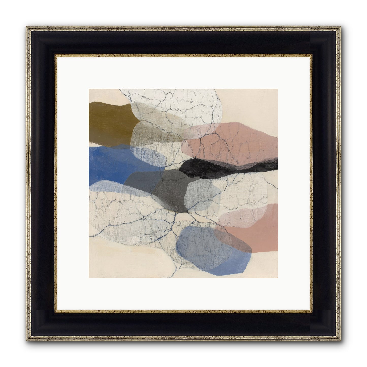 Lucent Framed Print - Black & Gold 12x12