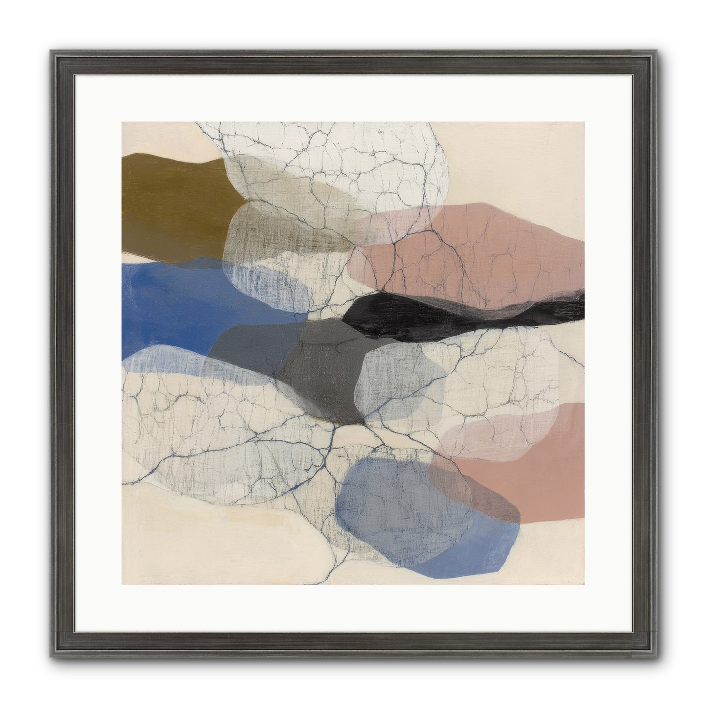 Lucent Framed Print - Slimwoods Black/Silver 20x20