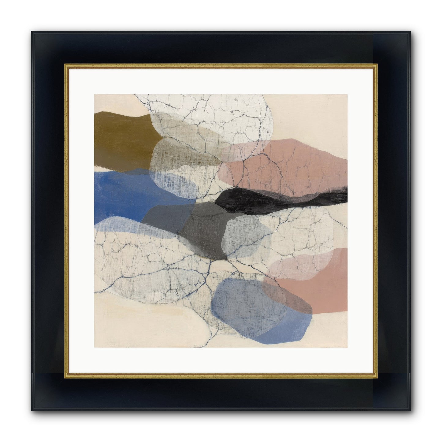 Lucent Framed Print - Wide Black w/Gold 20x20
