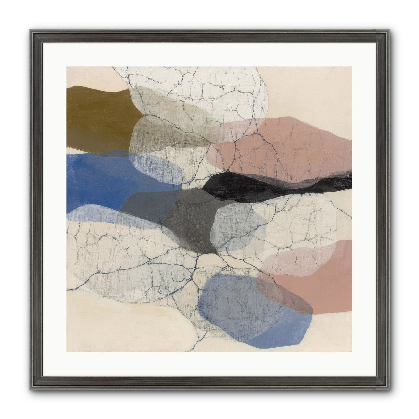 Lucent Framed Print - Slimwoods Black/Silver 24x24
