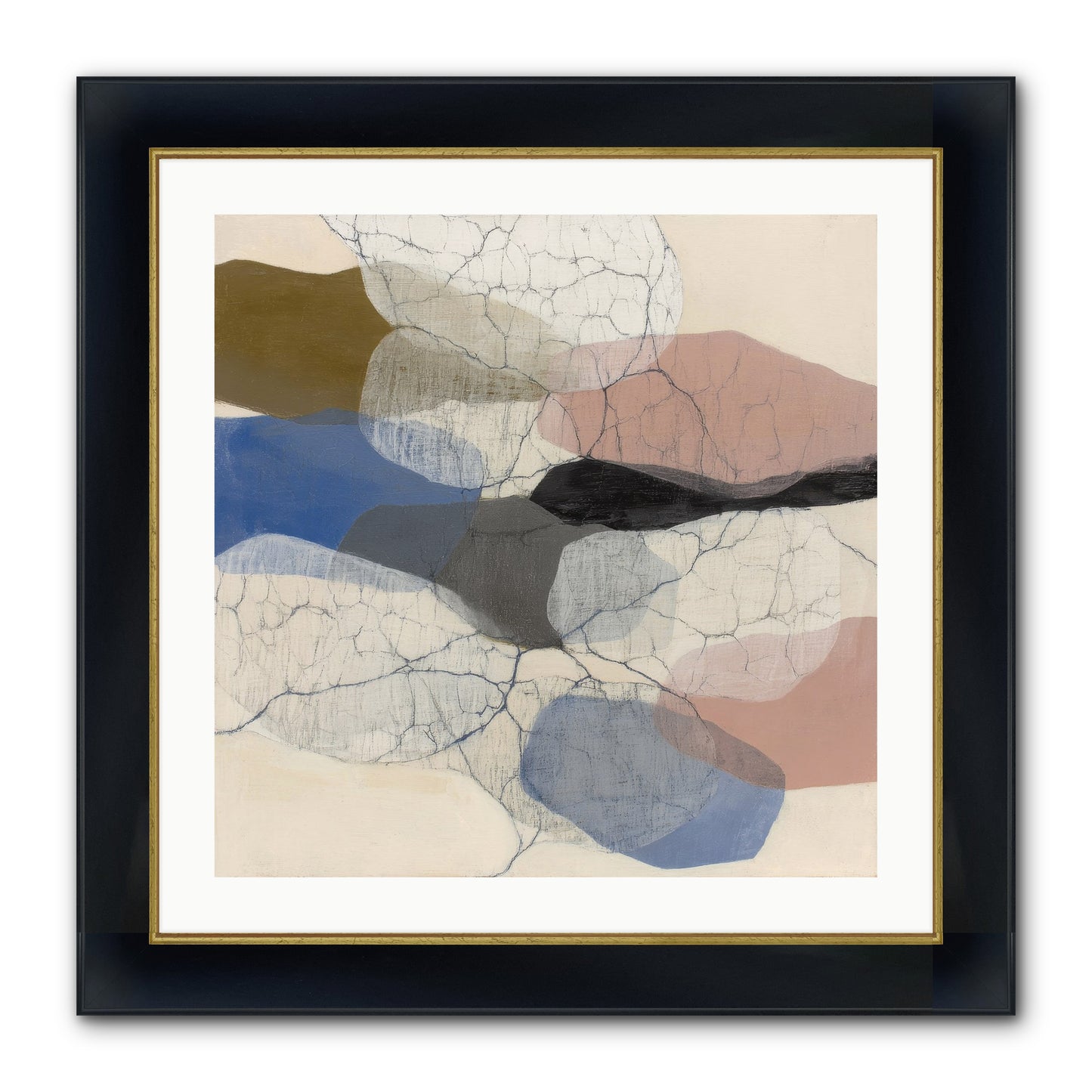 Lucent Framed Print - Wide Black w/Gold 24x24