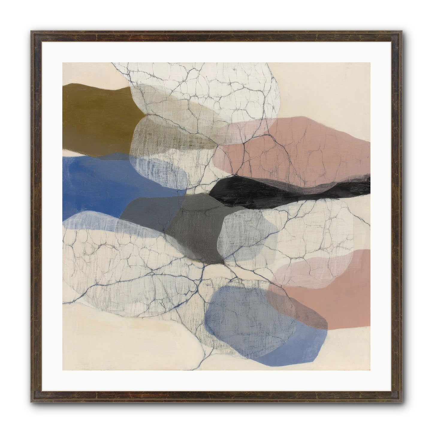 Lucent Framed Print - Slimwoods Black/Gold 30x30