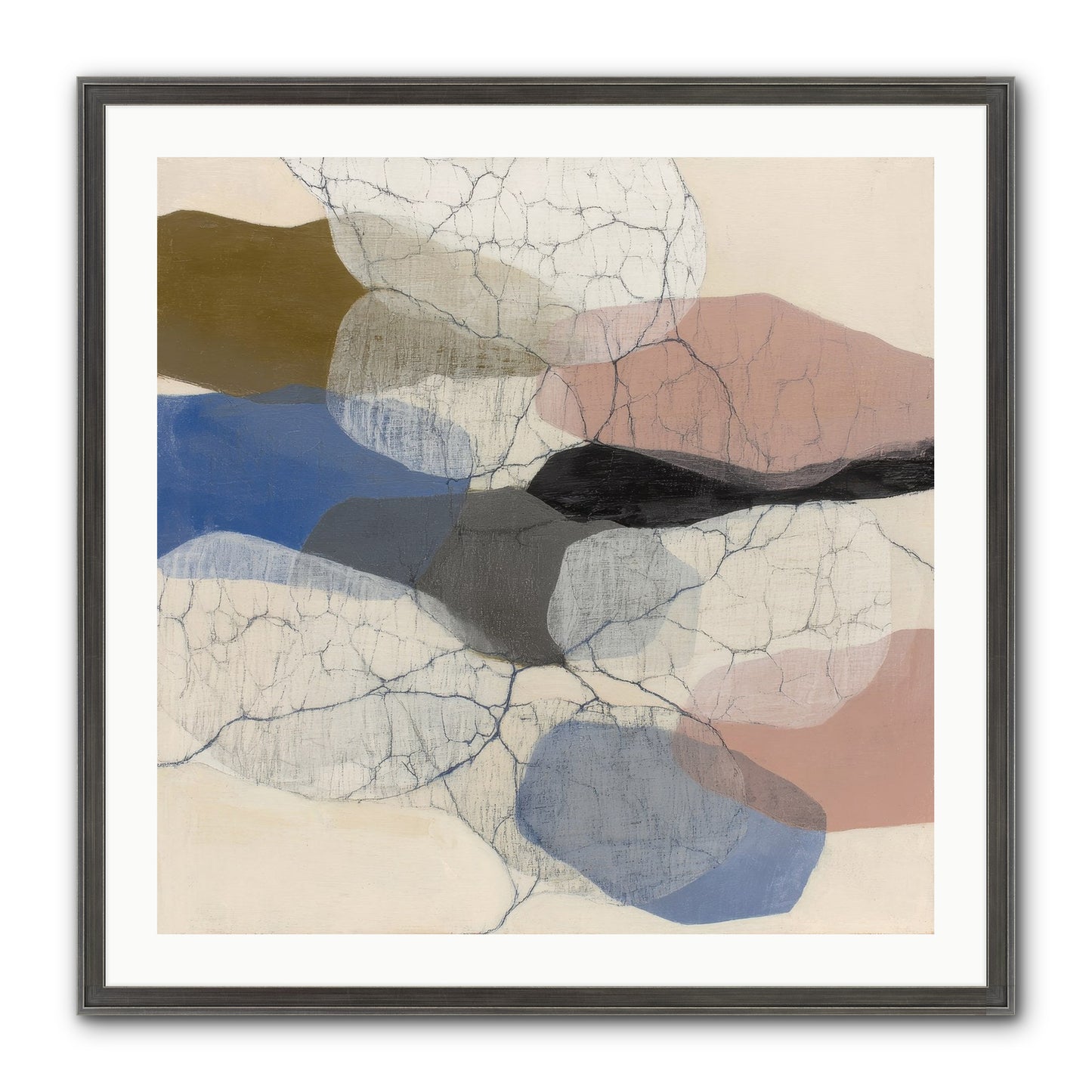 Lucent Framed Print - Slimwoods Black/Silver 30x30