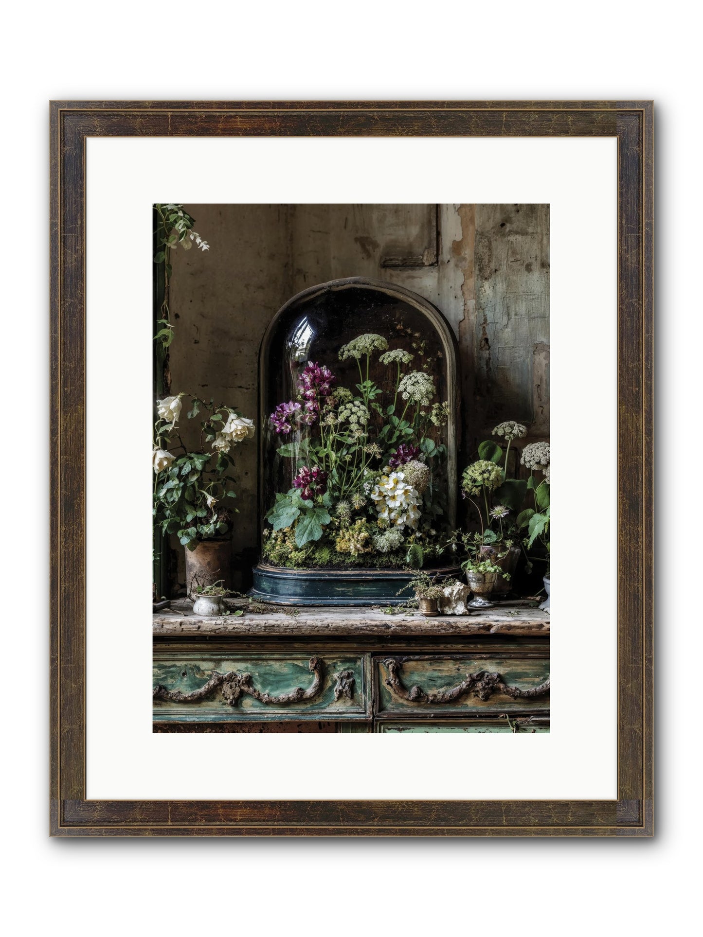 Lucid Dream Conservatory Framed Print - Slimwoods Black/Gold 12x16