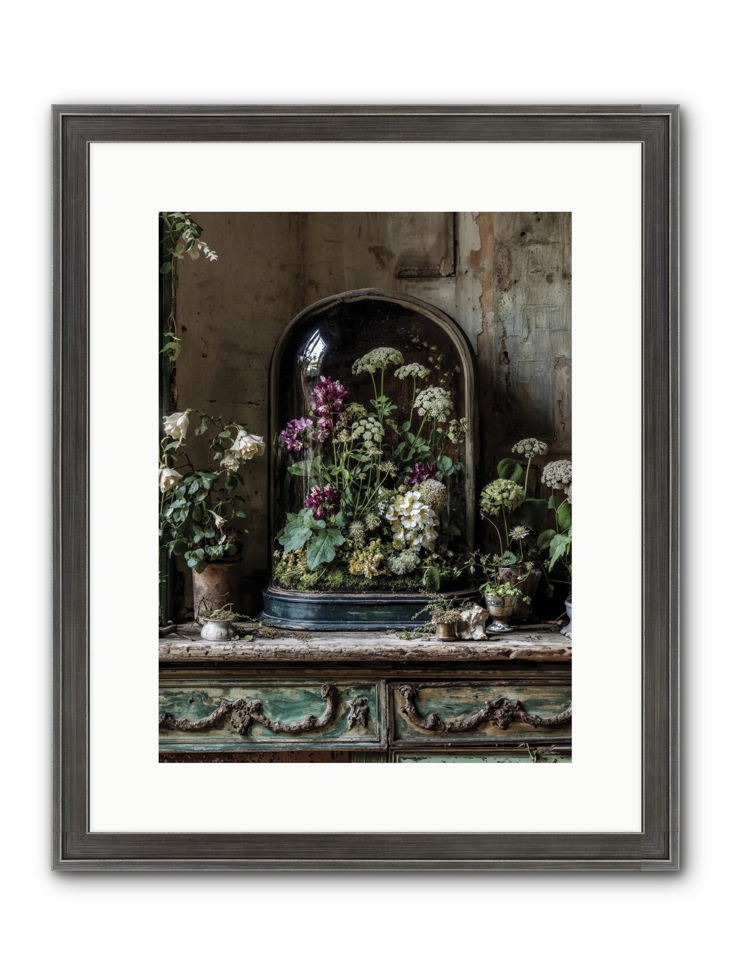 Lucid Dream Conservatory Framed Print - Slimwoods Black/Silver 12x16