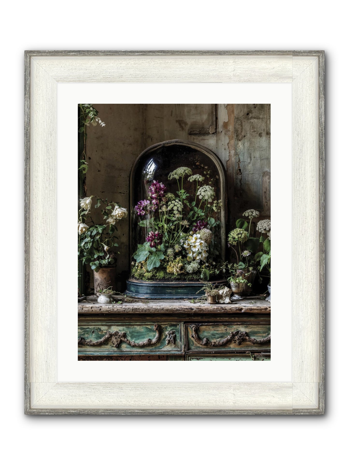 Lucid Dream Conservatory Framed Print - Driftwood White 18x24