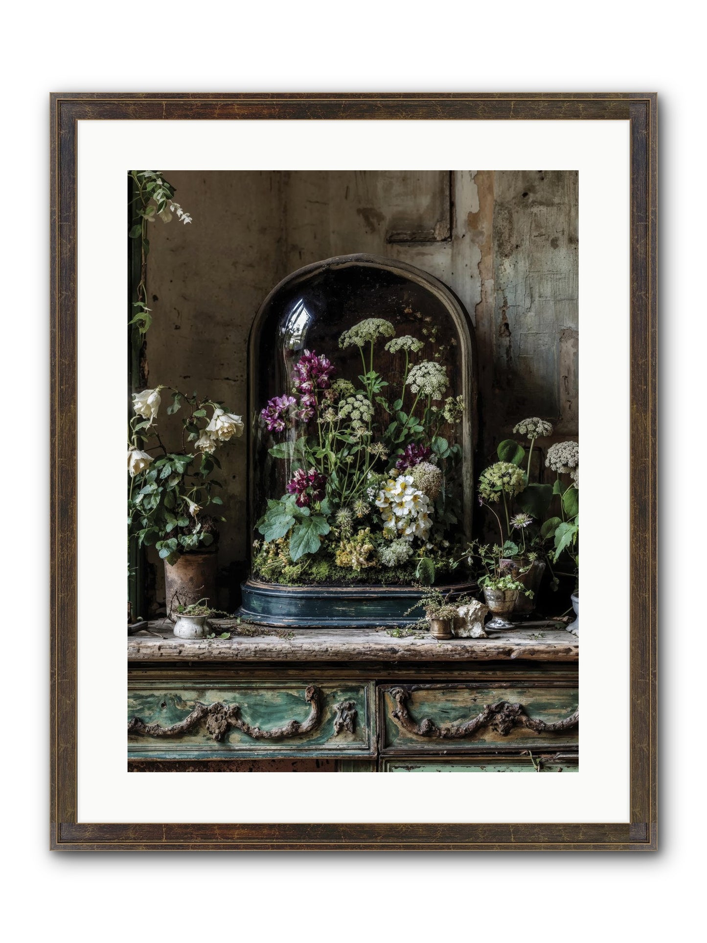 Lucid Dream Conservatory Framed Print - Slimwoods Black/Gold 18x24