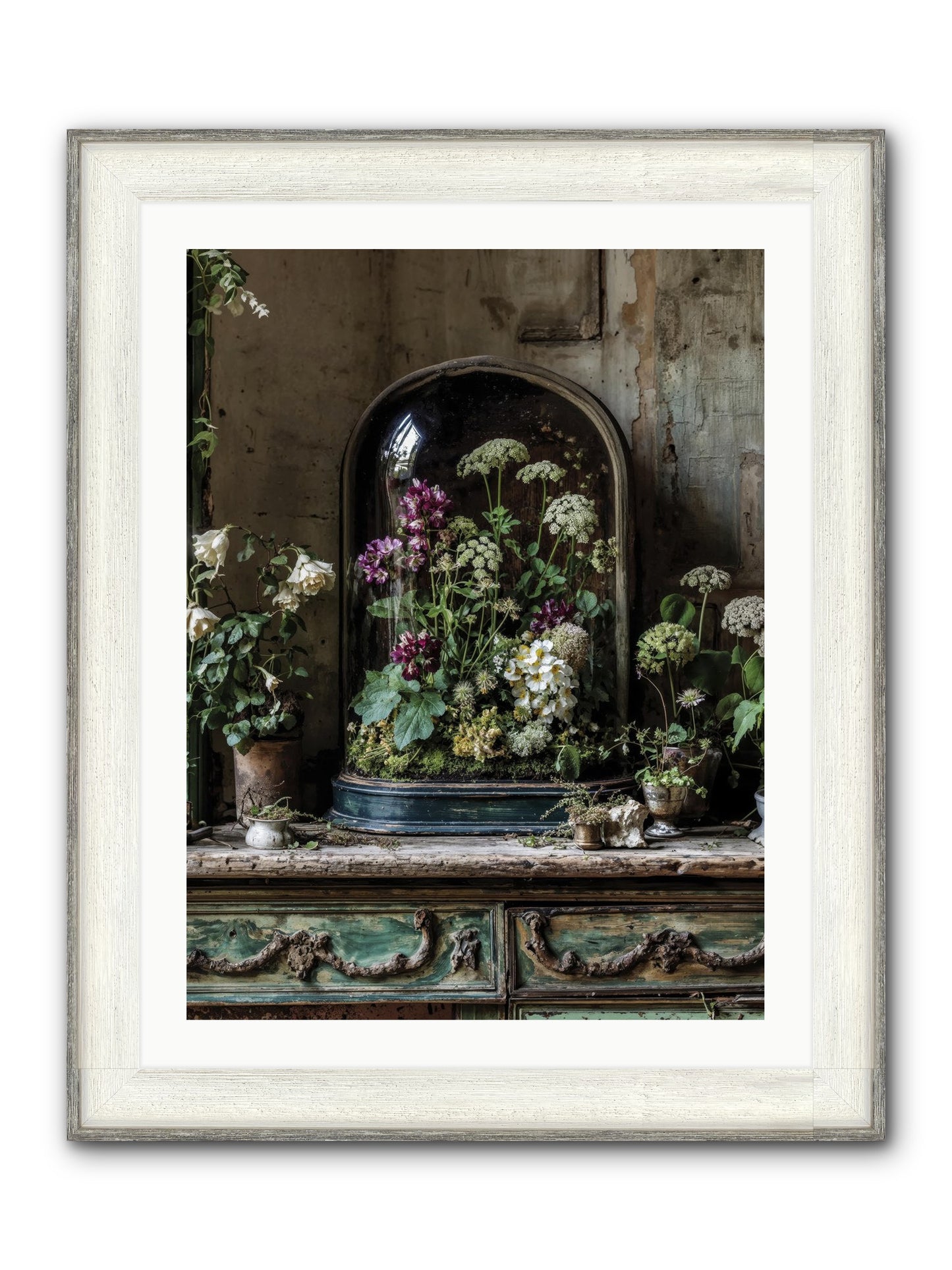 Lucid Dream Conservatory Framed Print - Driftwood White 24x32