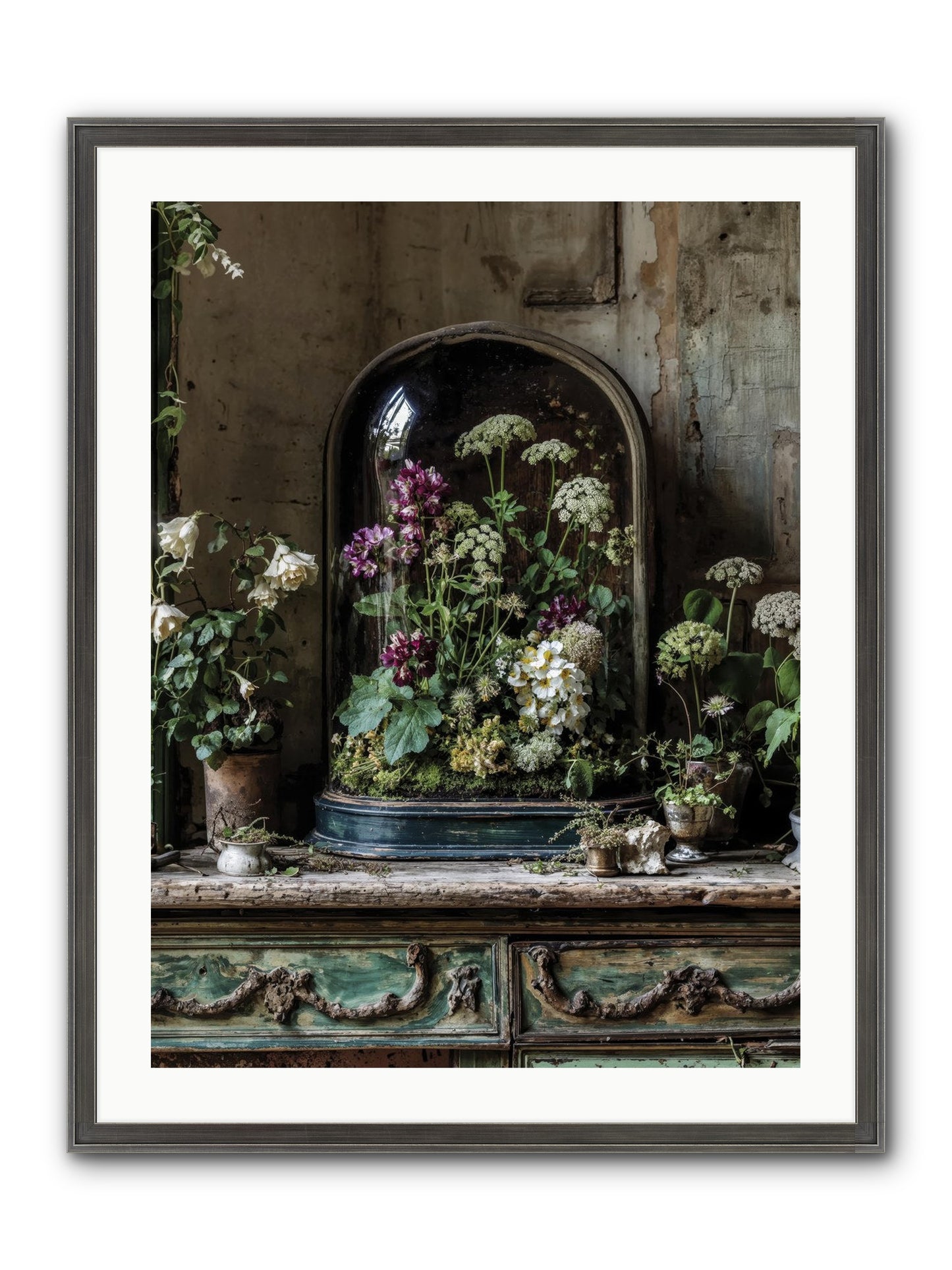 Lucid Dream Conservatory Framed Print - Slimwoods Black/Silver 24x32