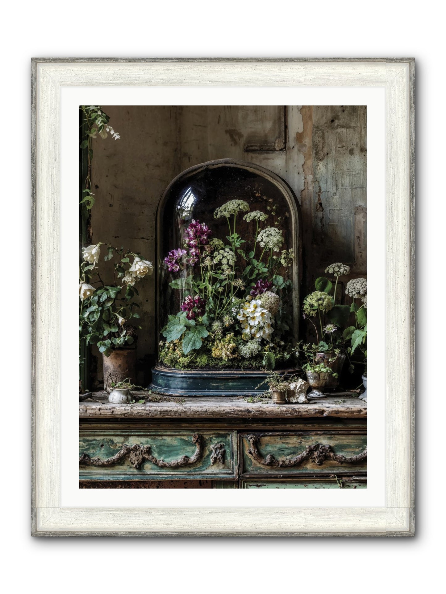 Lucid Dream Conservatory Framed Print - Driftwood White 30x40
