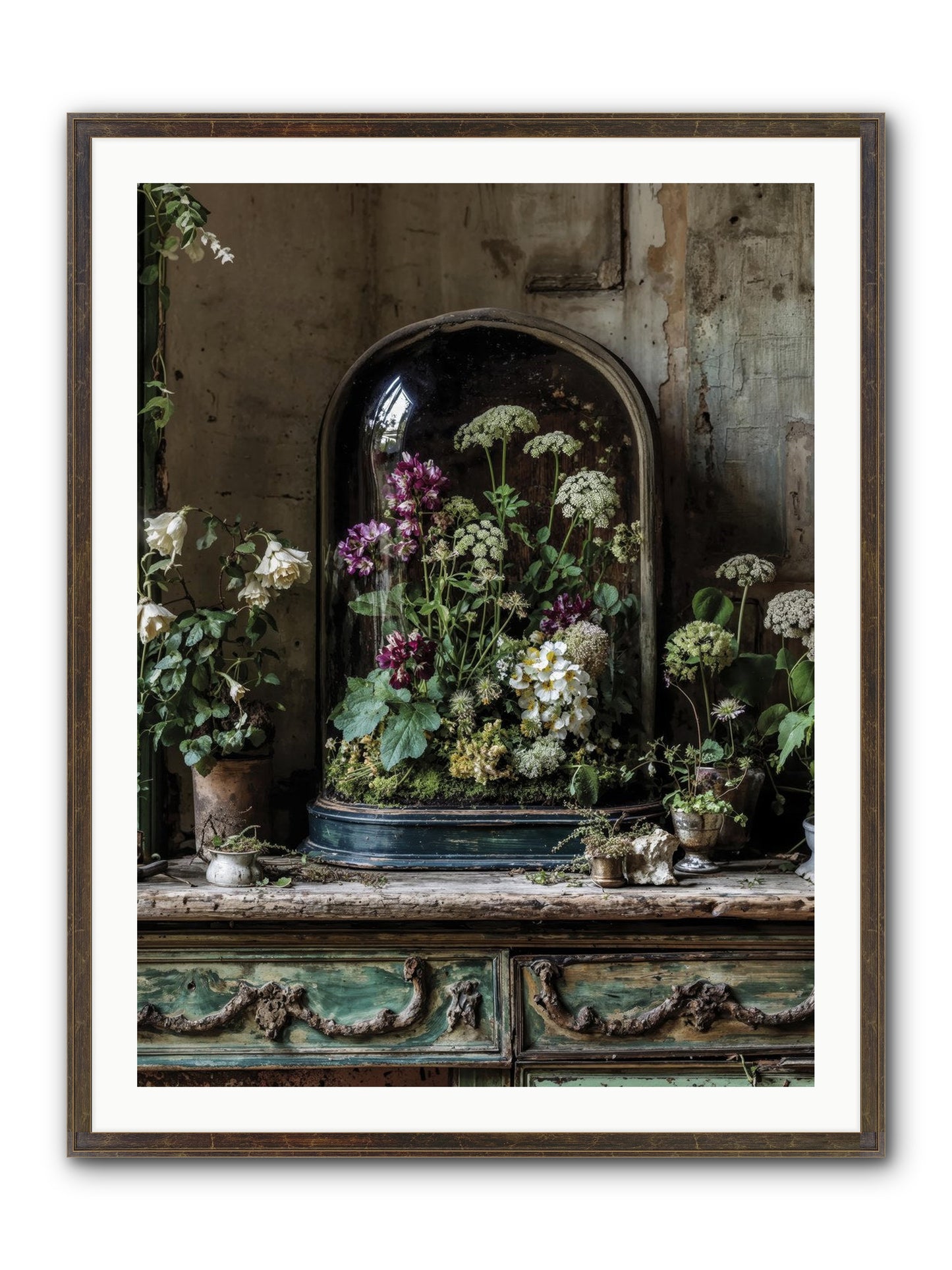 Lucid Dream Conservatory Framed Print - Slimwoods Black/Gold 30x40