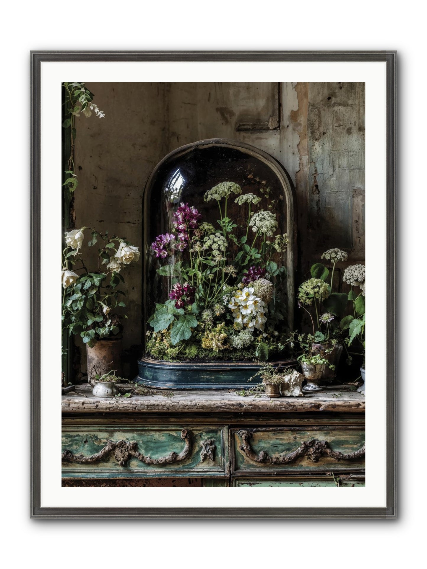 Lucid Dream Conservatory Framed Print - Slimwoods Black/Silver 30x40