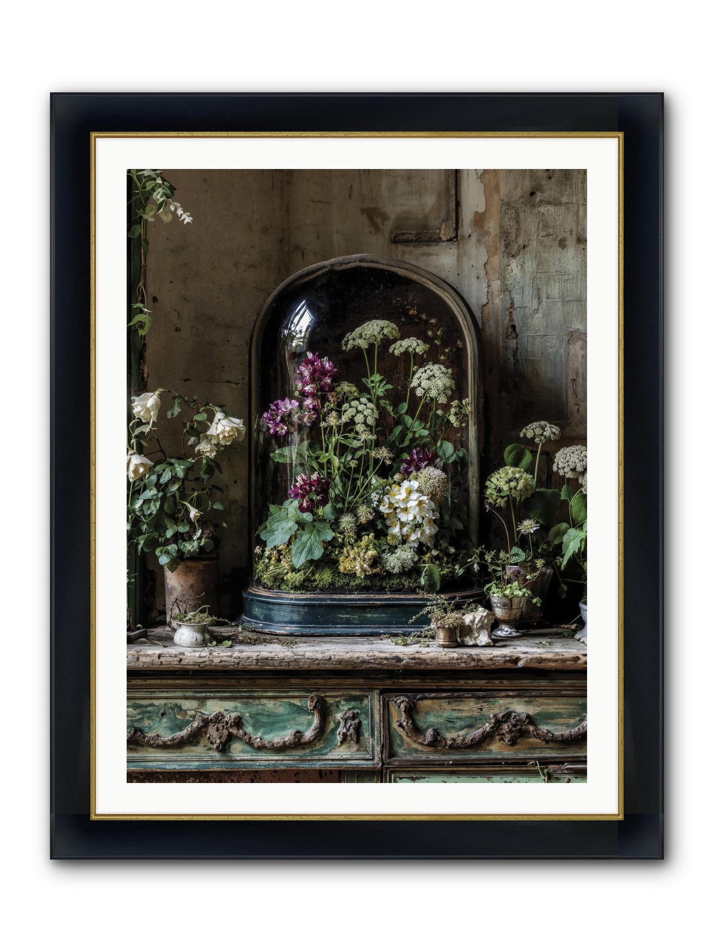 Lucid Dream Conservatory Framed Print - Wide Black w/Gold 30x40