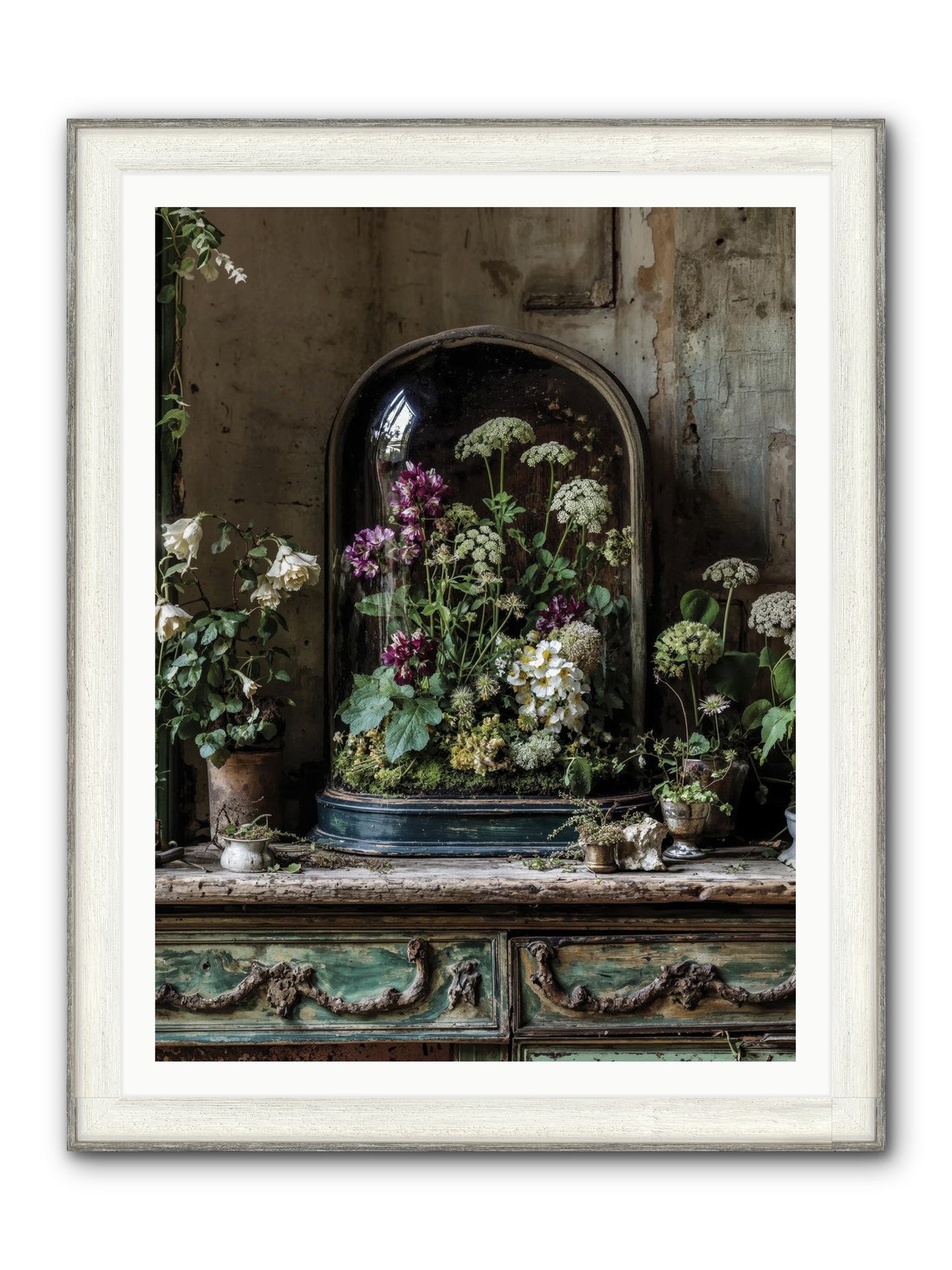 Lucid Dream Conservatory Framed Print - Driftwood White 36x48