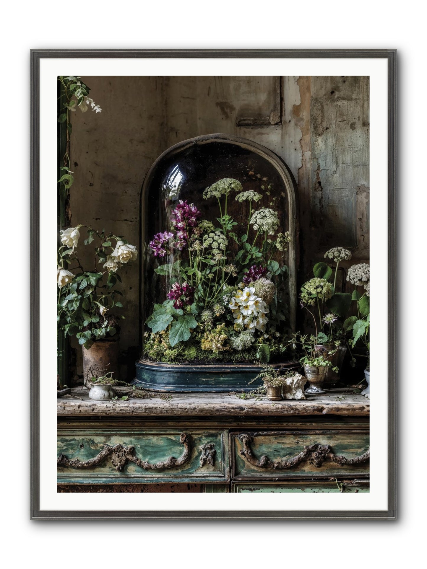 Lucid Dream Conservatory Framed Print - Slimwoods Black/Silver 36x48