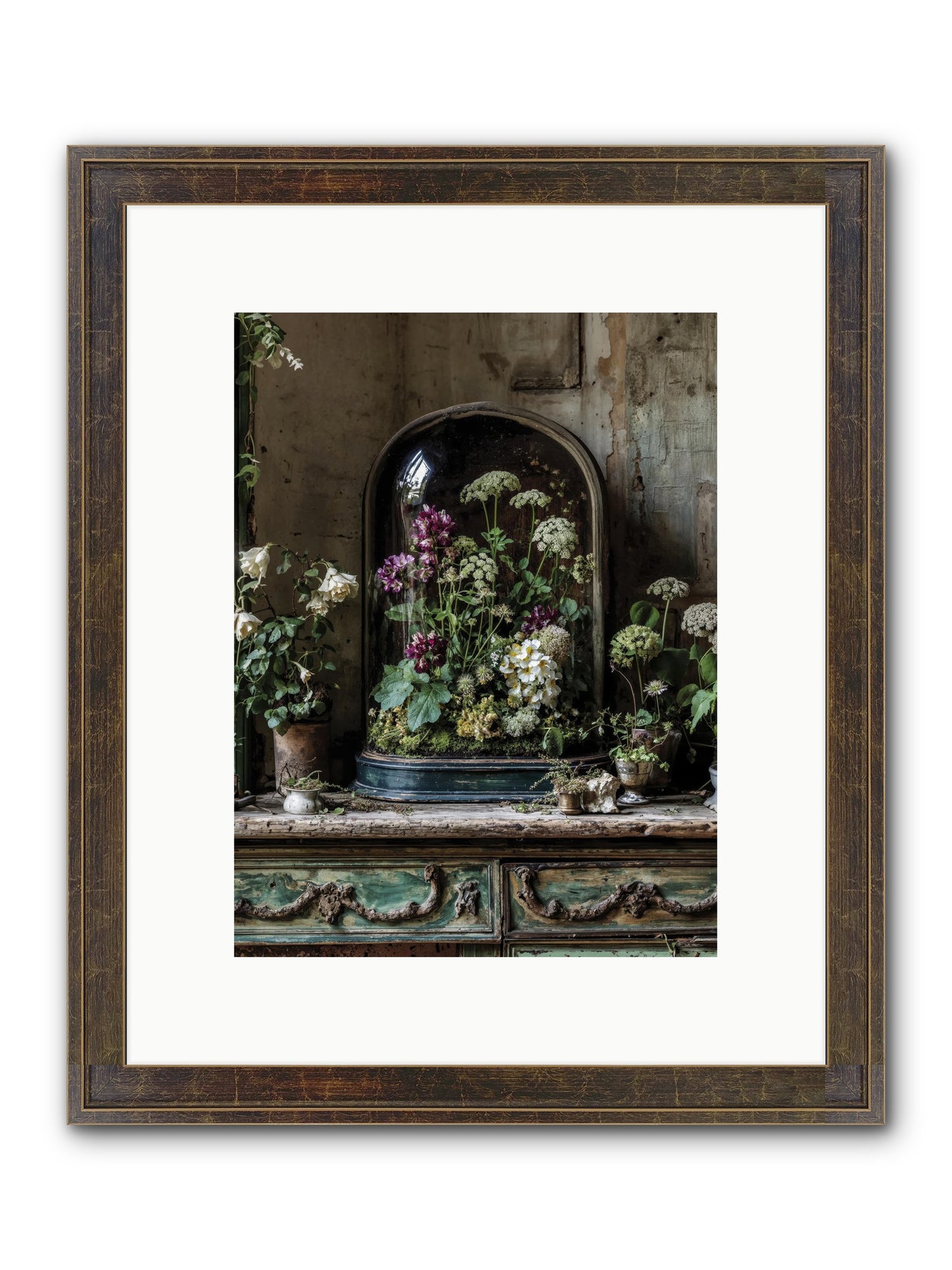 Lucid Dream Conservatory Framed Print - Slimwoods Black/Gold 9x12