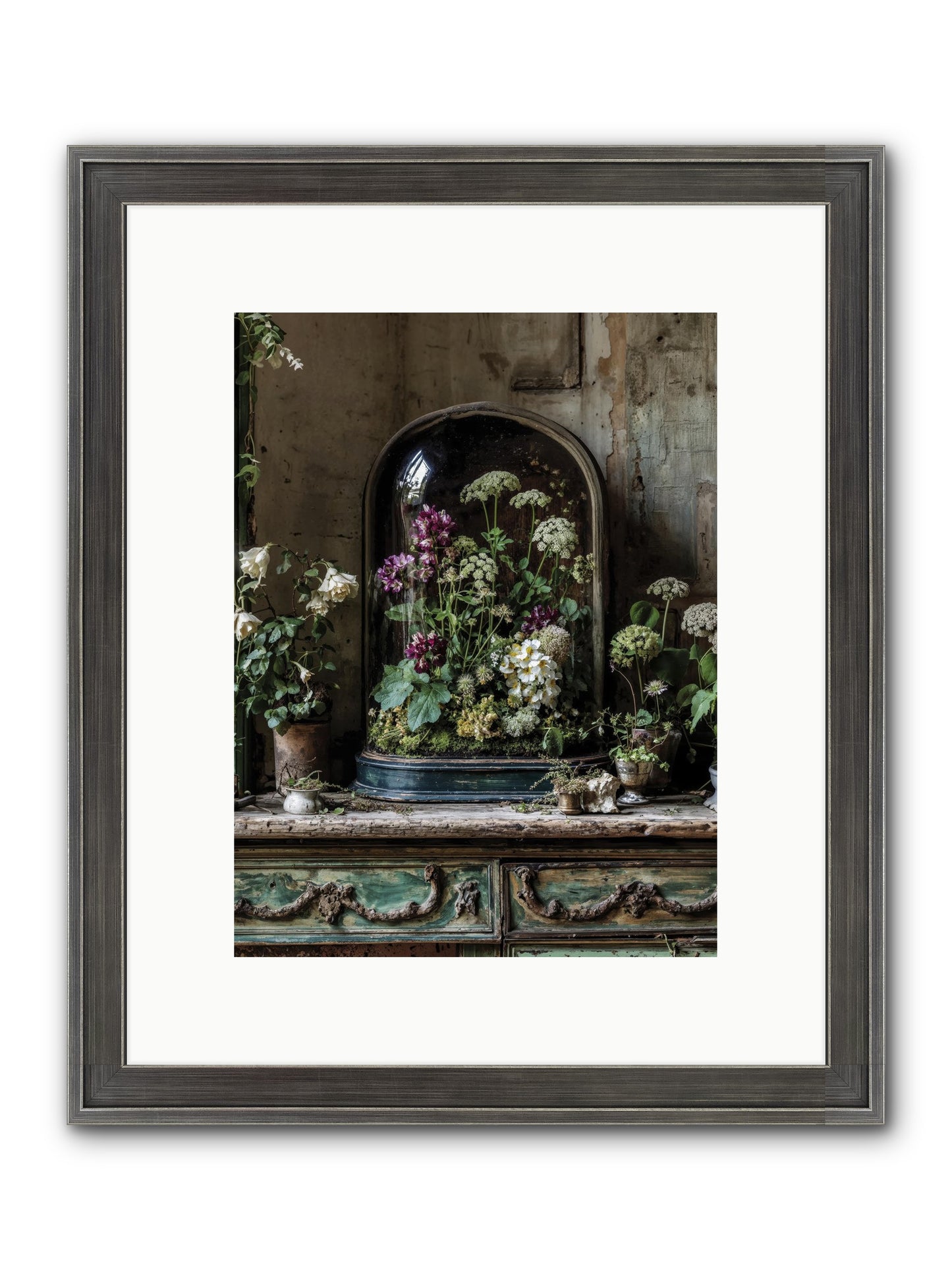 Lucid Dream Conservatory Framed Print - Slimwoods Black/Silver 9x12