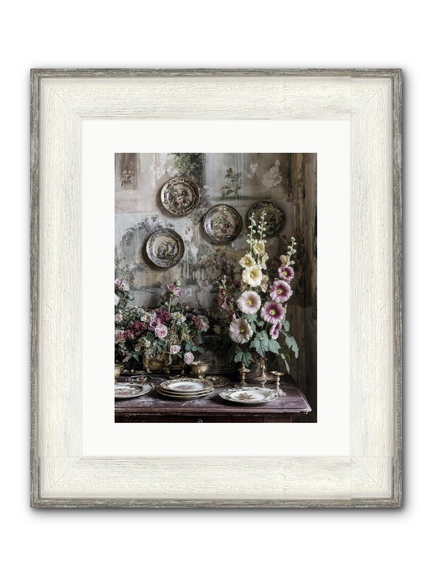 Lucille Framed Print - Driftwood White 12x16